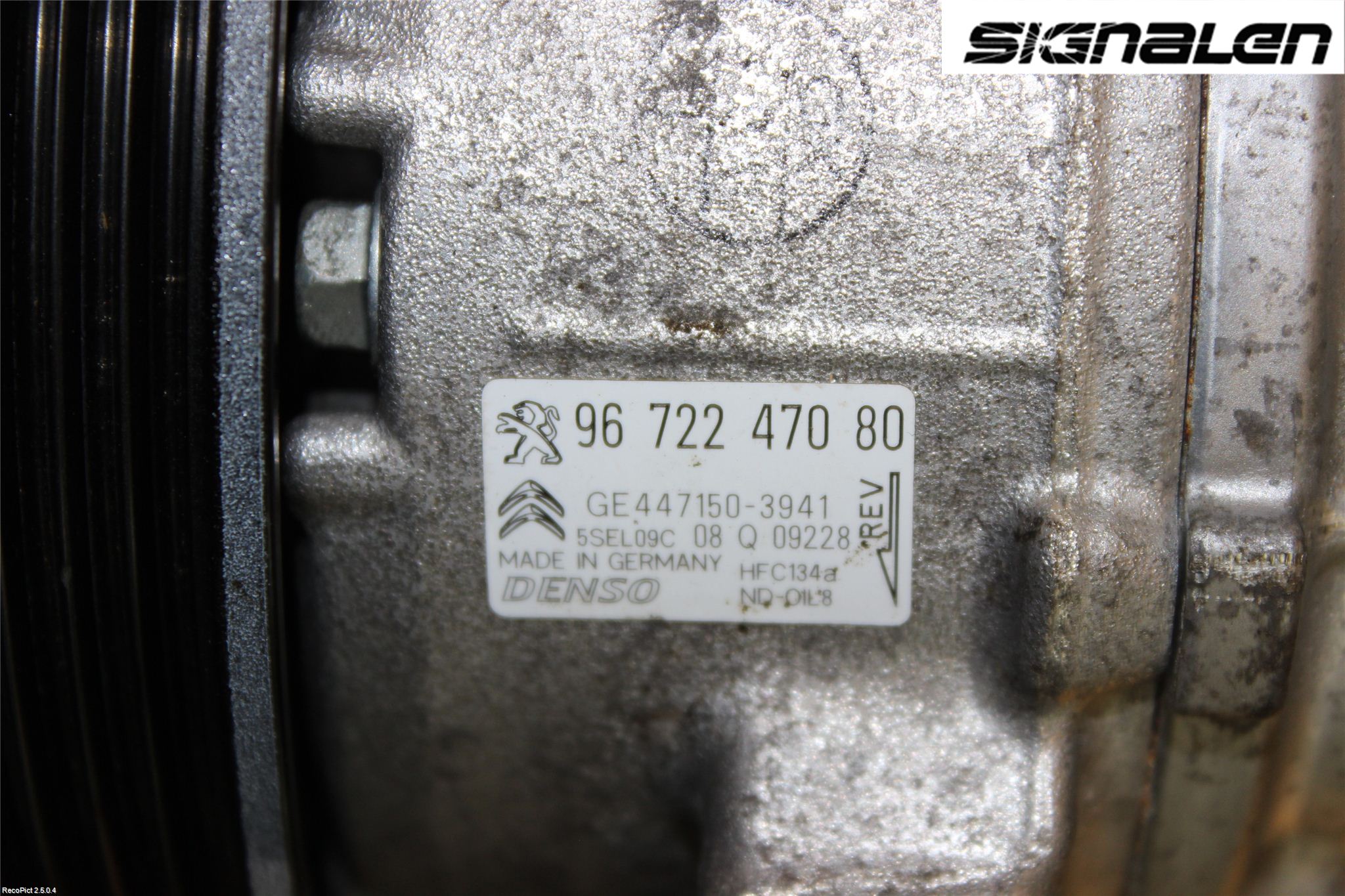 Peugeot 208 12-15 Varme Ac Kompressor