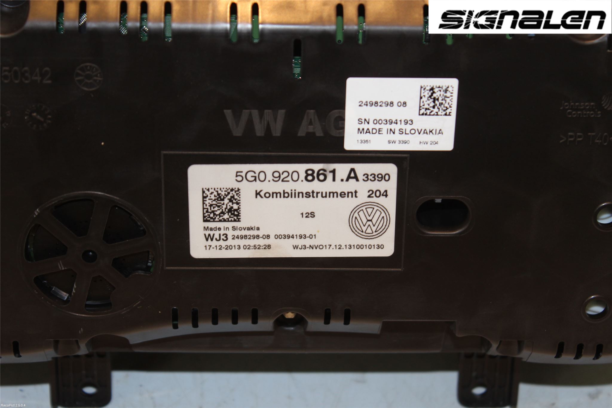 Volkswagen VW GOLF / E-GOLF VII 13-20 Instr Kombinert