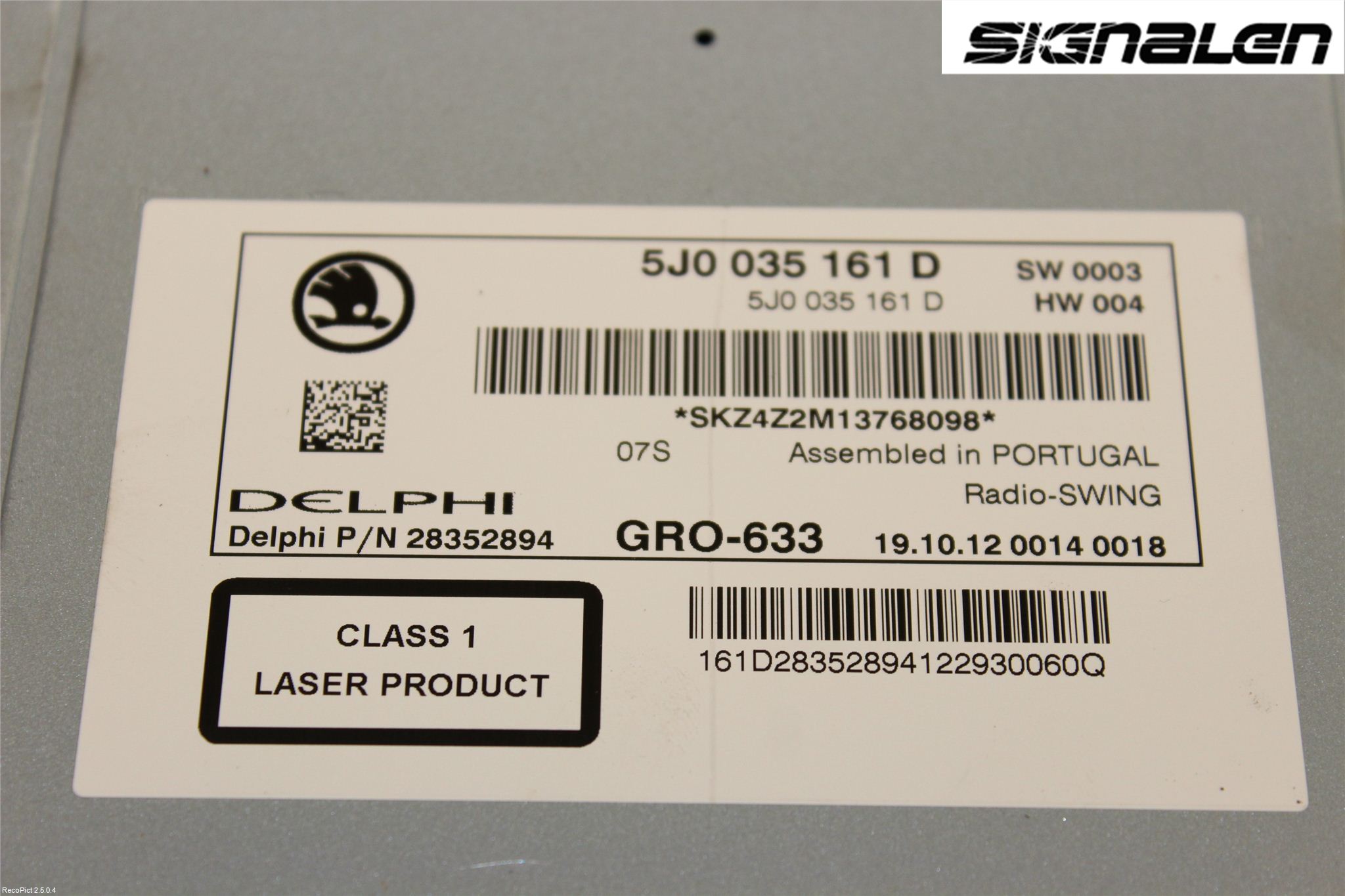 Skoda FABIA 07-14 Stereo Radio
