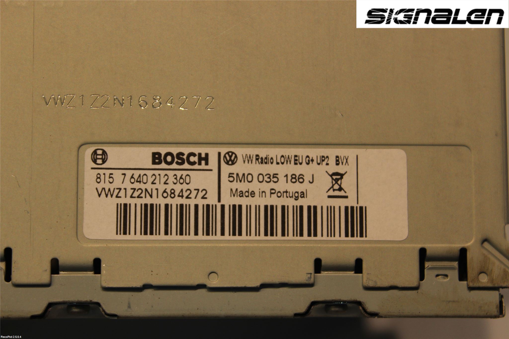 Volkswagen VW POLO 10-17 Stereo Radio Med Cd