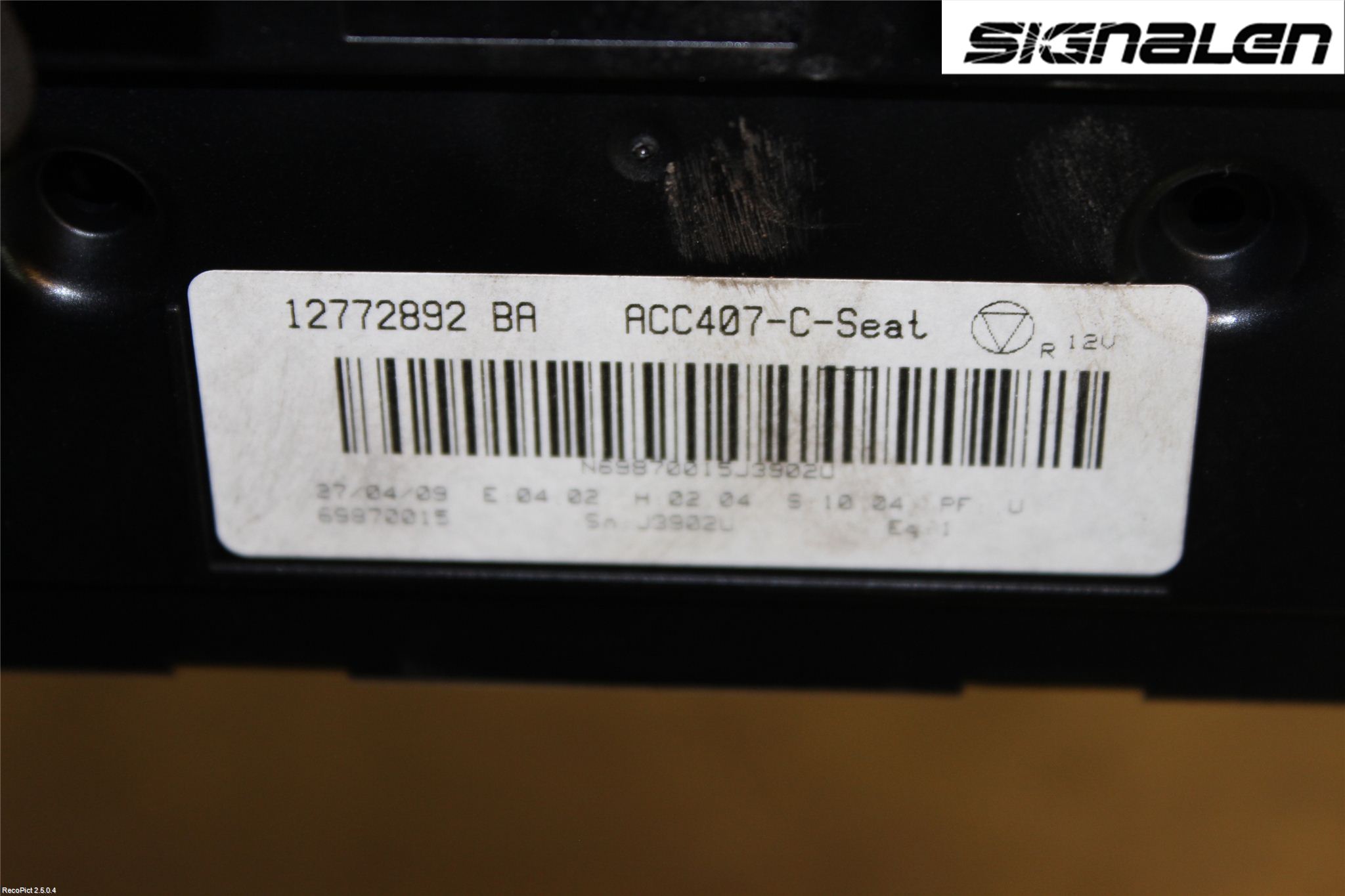Saab 9-3 VER2/VER3 08-15 Varme Ac Betjening-Display