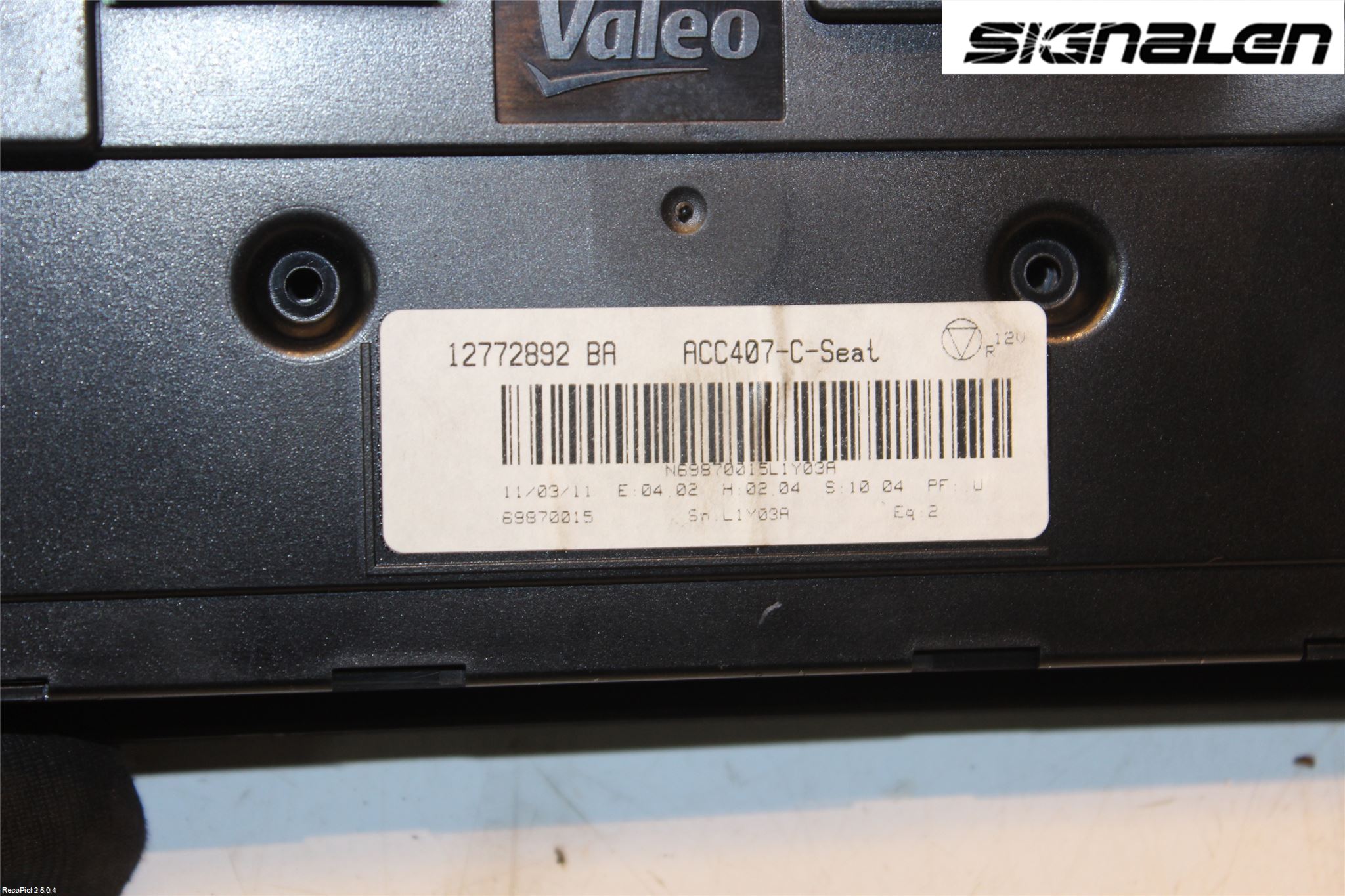 Saab 9-3 VER2/VER3 08-15 Varme Ac Betjening-Display