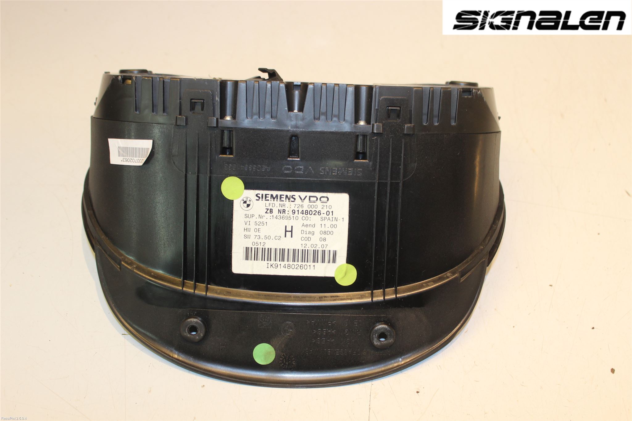 BMW 3 E90/91 SED/TOU 05-12 Instr Kombinert