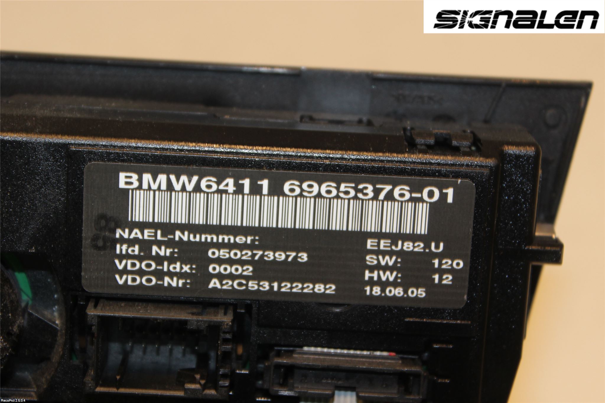 BMW 3 E90/91 SED/TOU 05-12 Varme Ac Betjening-Display