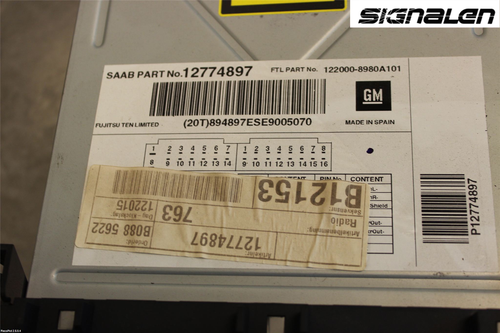 Saab 9-3 VER 2 Stereo Radio