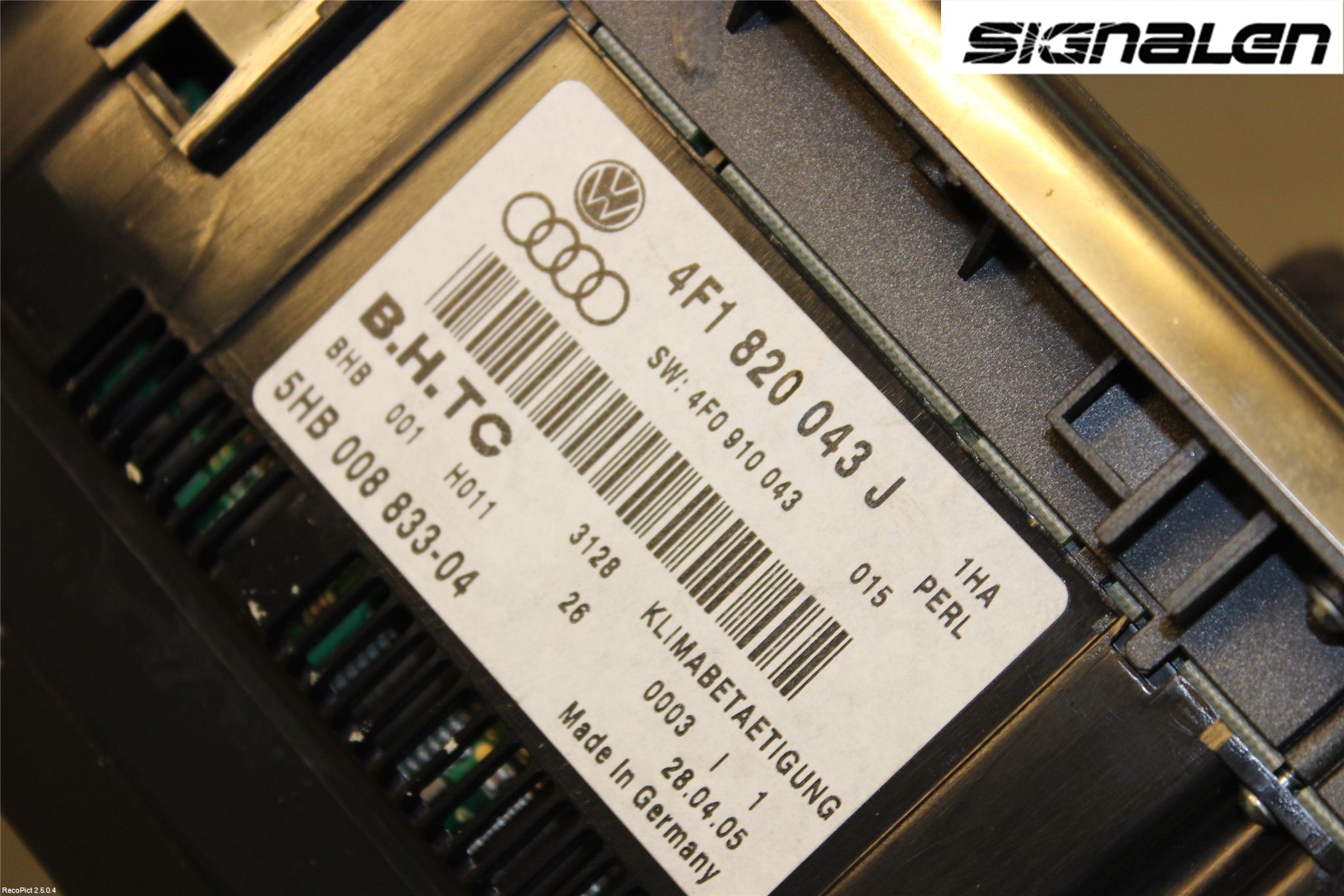 Audi A6/S6     05-11 Varme Ac Betjening-Display