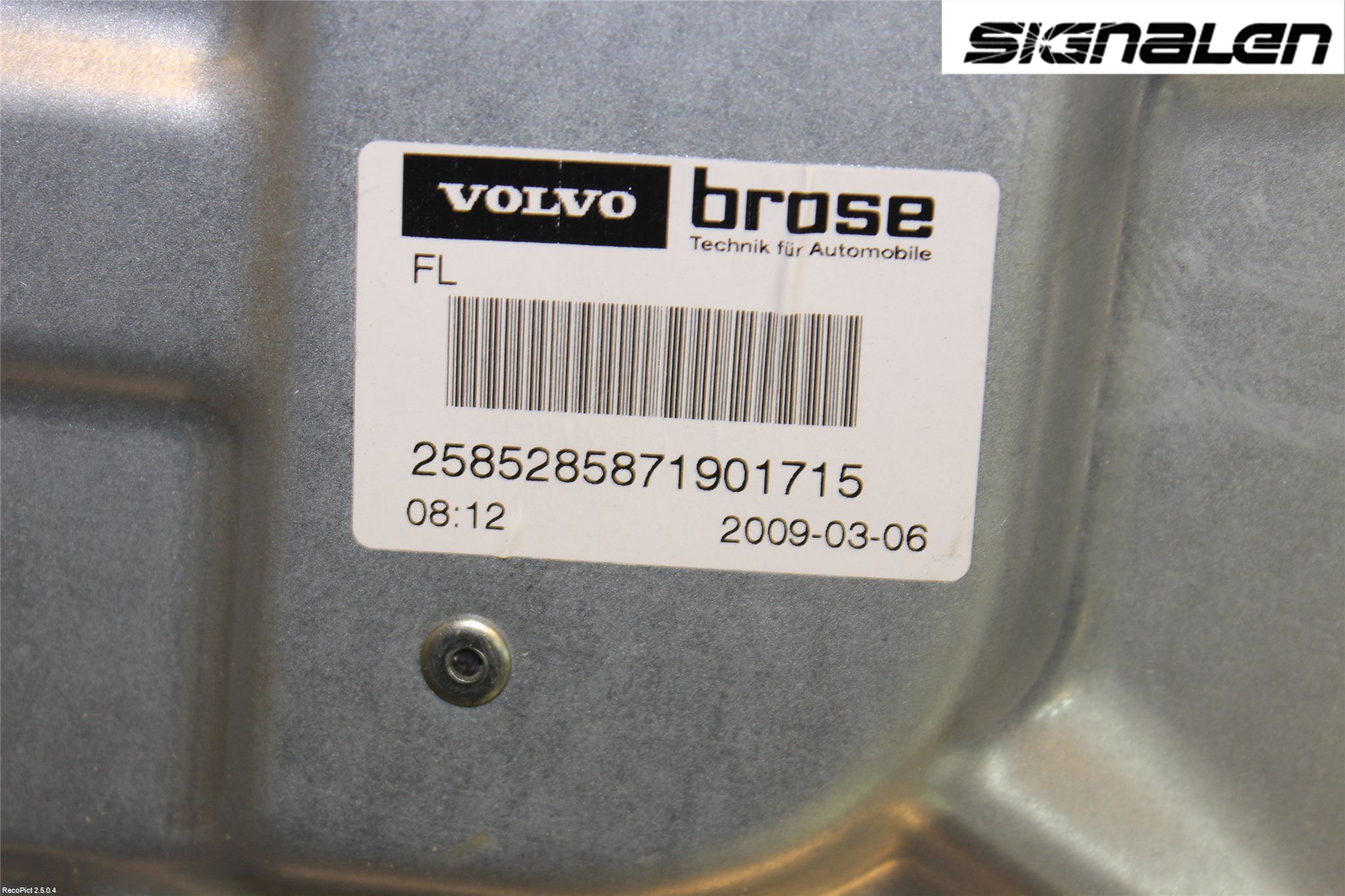 Volvo V70 08-13 Vindusheis