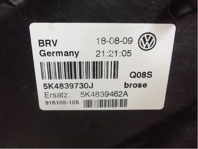 Volkswagen VW GOLF VI 09-13 Vindusheis