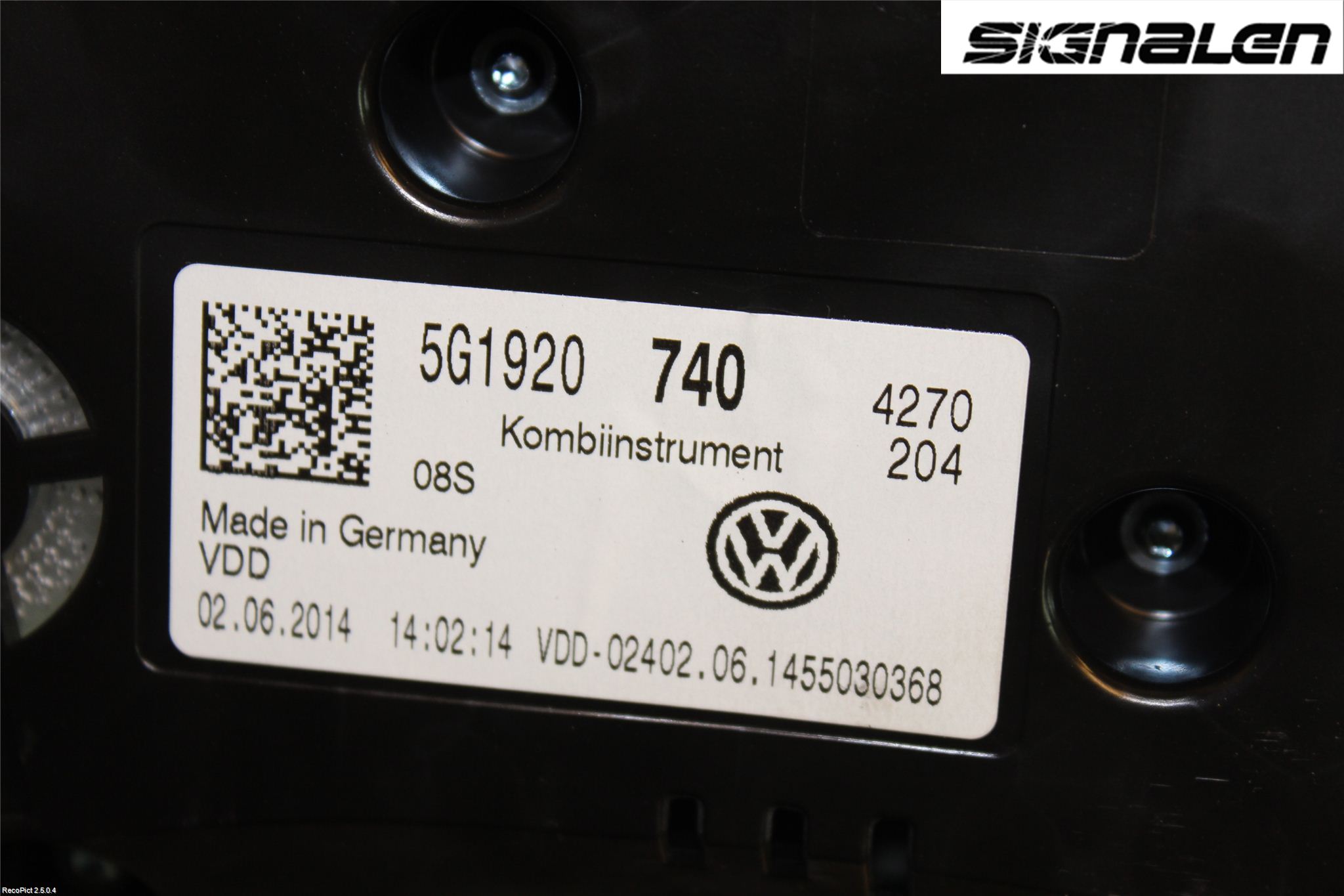 Volkswagen VW GOLF / E-GOLF VII 13-20 Instr Kombinert