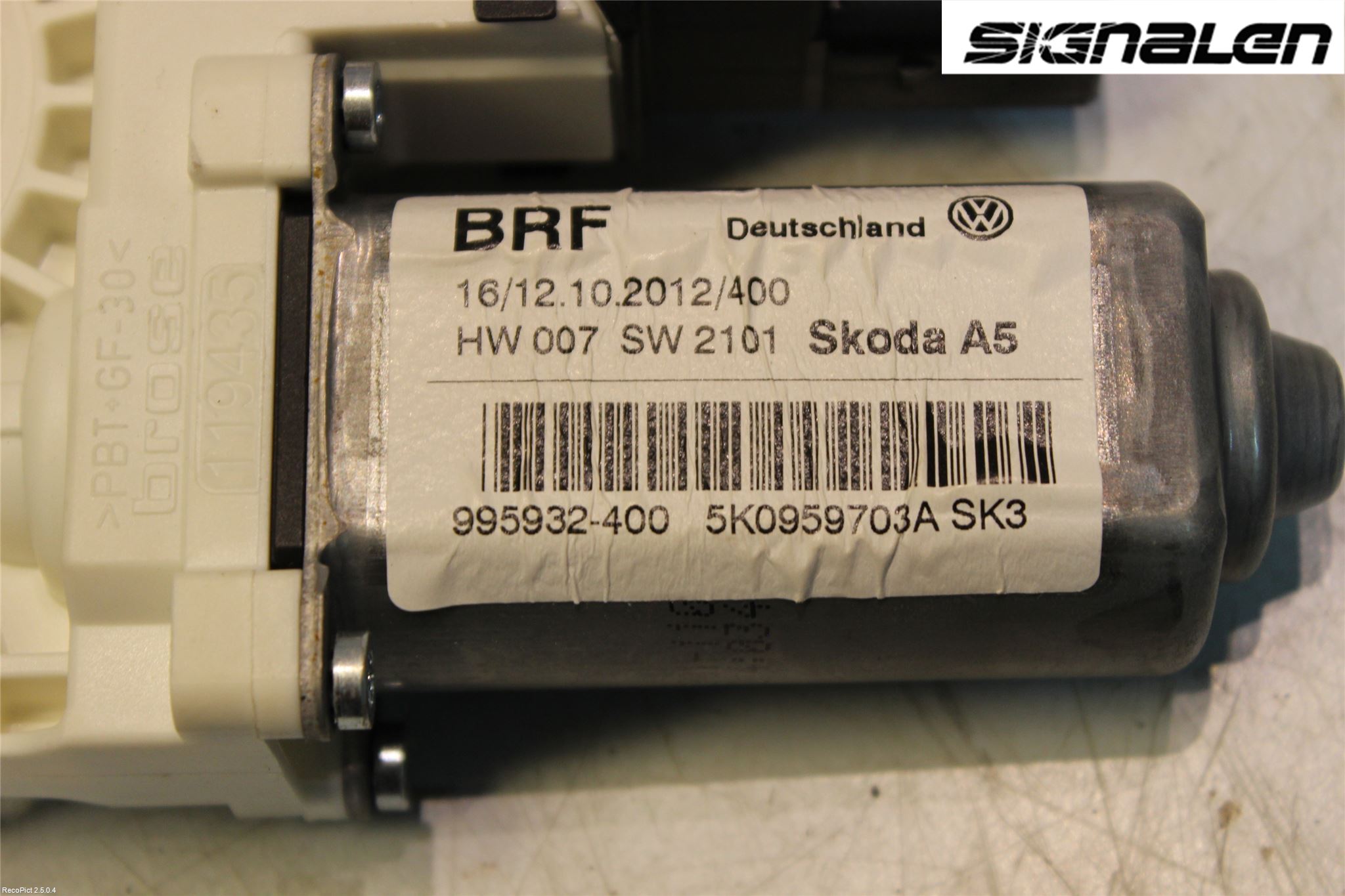 Skoda OCTAVIA (1Z) 05-13 Vindusheismotor