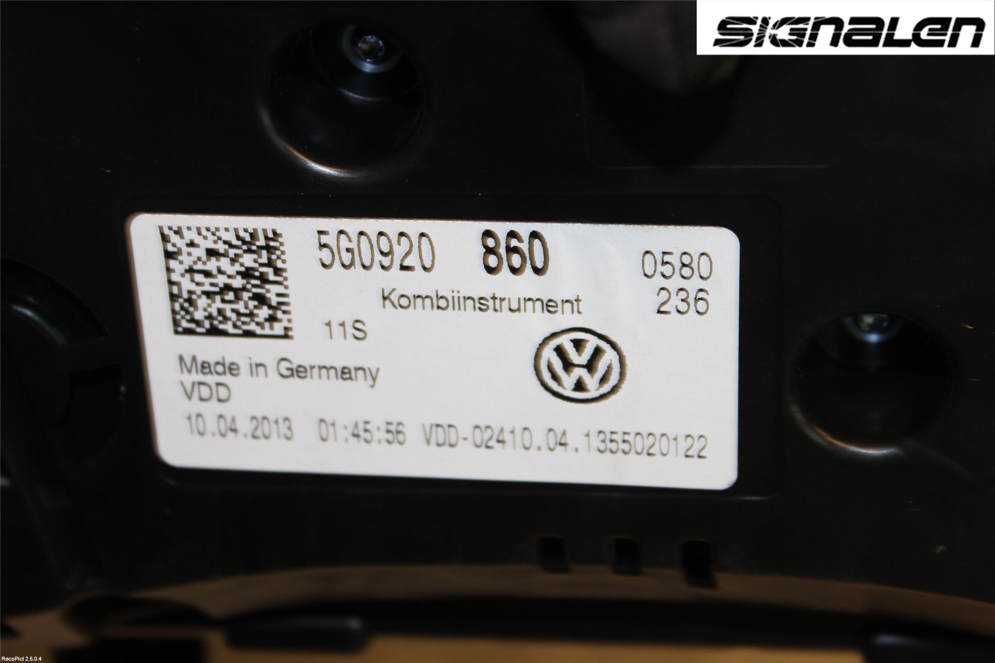 Volkswagen VW GOLF / E-GOLF VII 13-20 Instr Kombinert