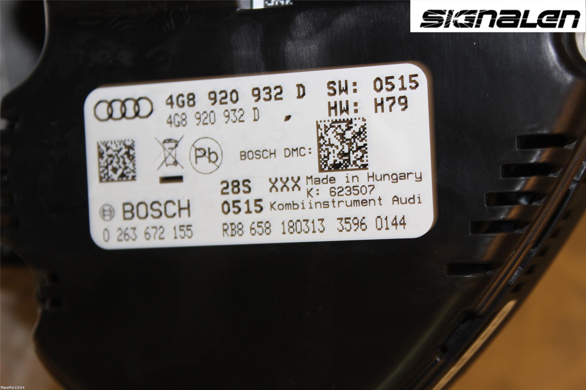 Audi A6/S6 4G 11-18 Instr Kombinert