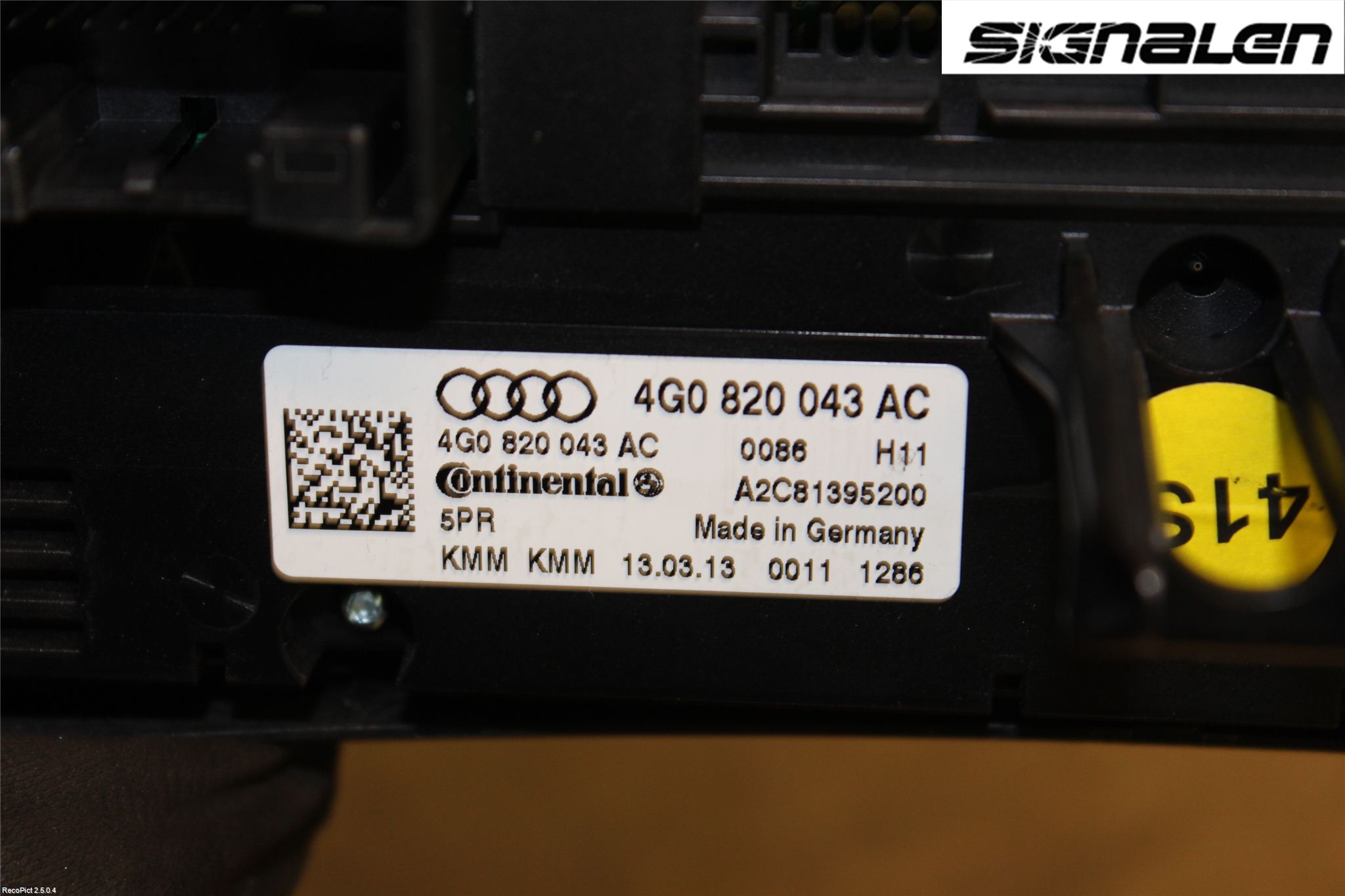 Audi A6/S6 4G 11-18 Varme Ac Betjening-Display