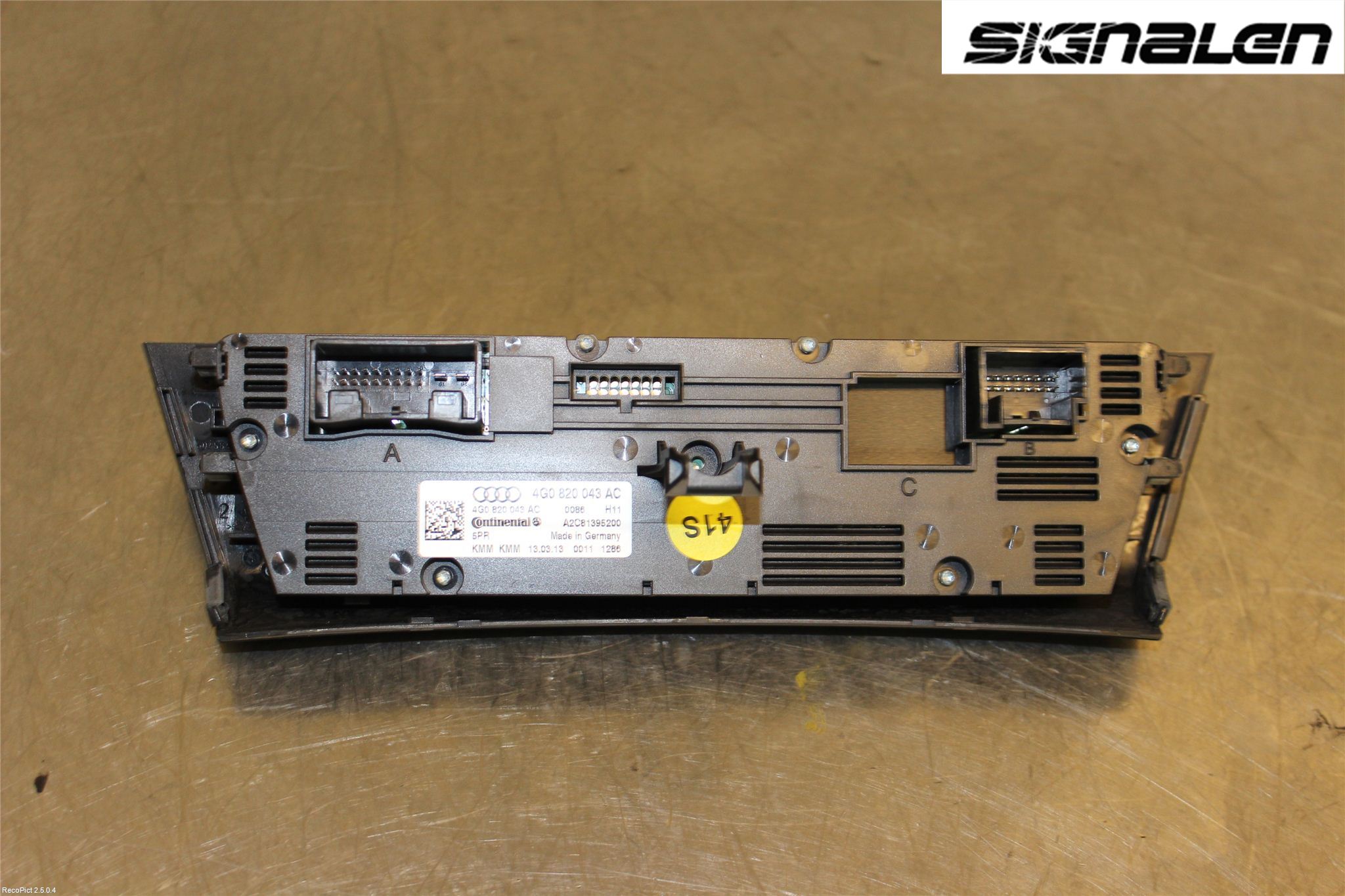 Audi A6/S6 4G 11-18 Varme Ac Betjening-Display