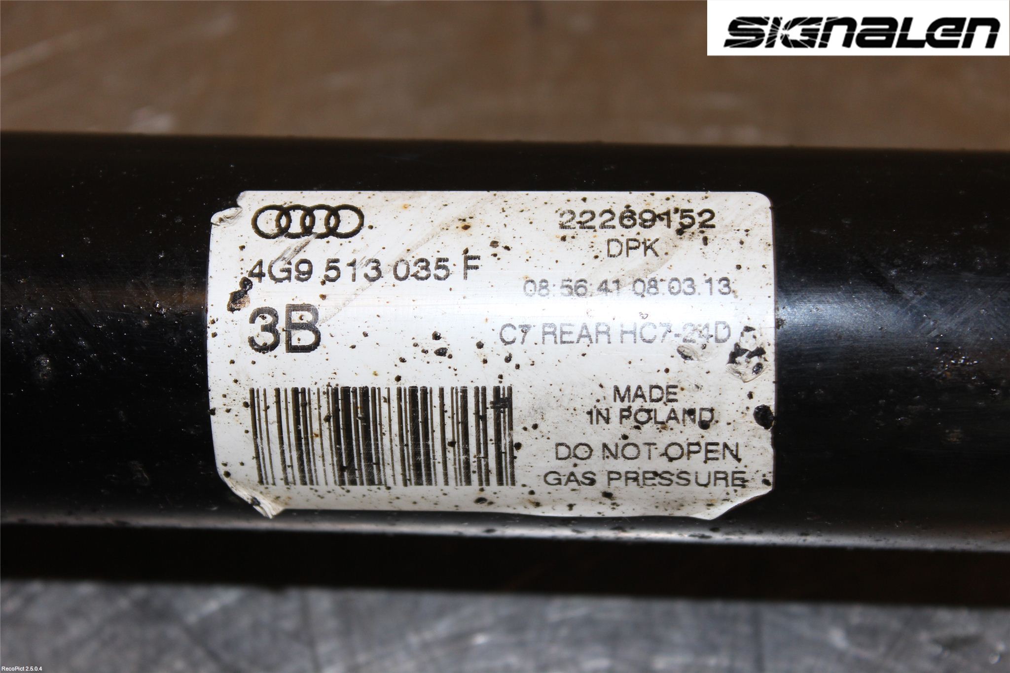 Audi A6/S6 4G 11-18 Støtdemper Bak