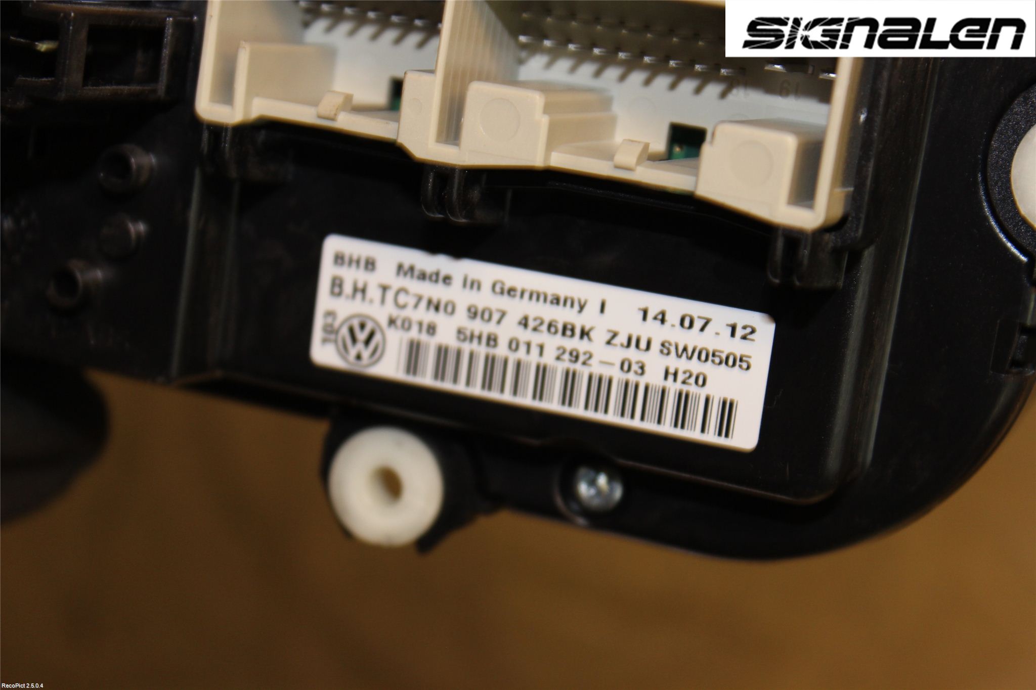 Volkswagen VW CADDY 11-15 Varme Ac Betjening-Display