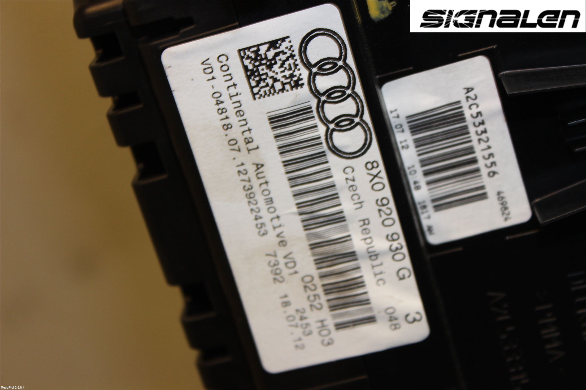 Audi A1/S1 11-18 Instr Kombinert