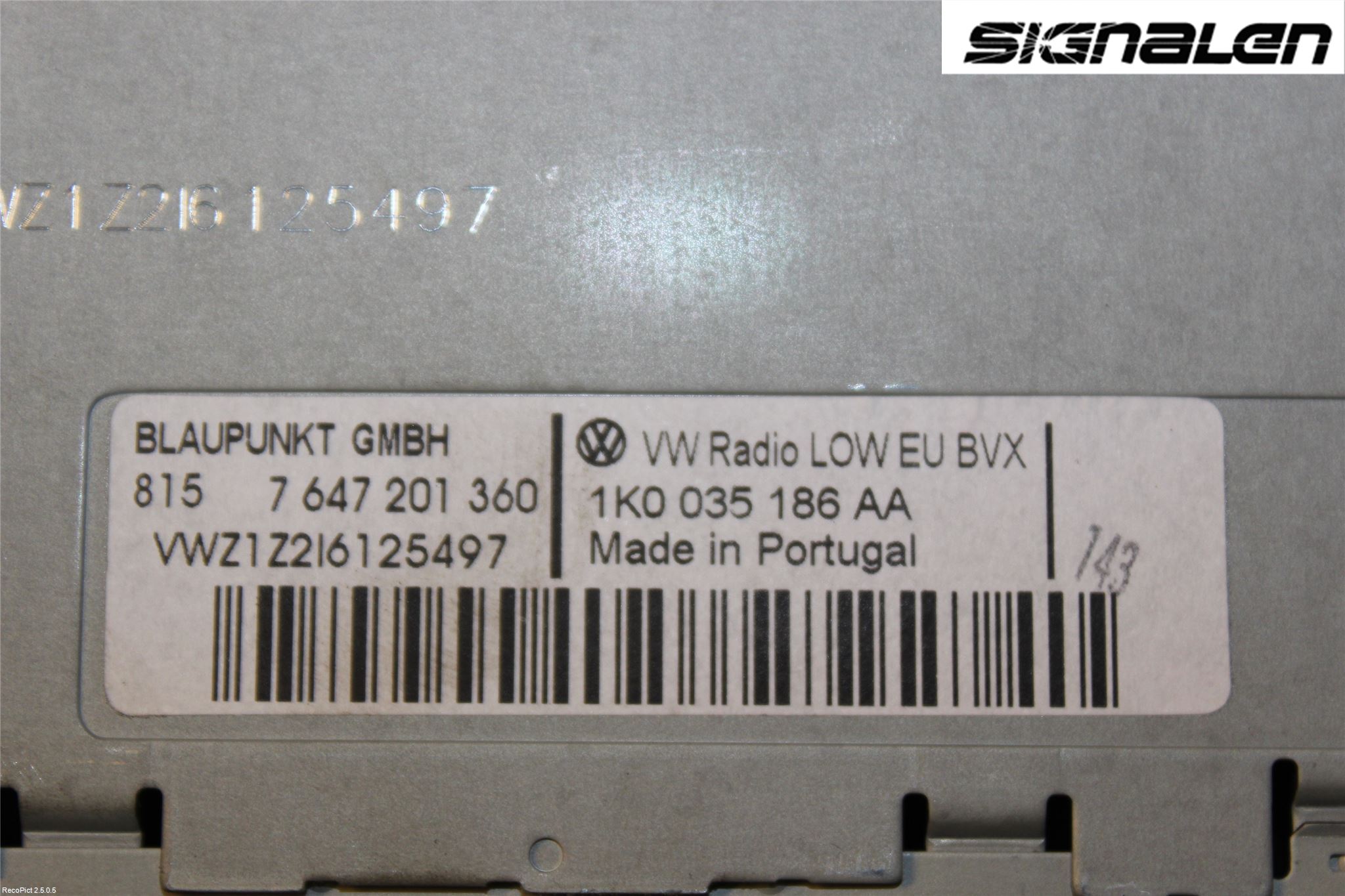 Volkswagen VW GOLF VI 09-13 Stereo Radio Med Cd