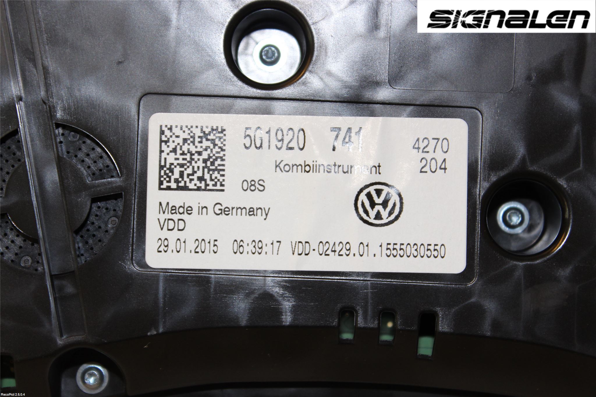 Volkswagen VW GOLF / E-GOLF VII 13-20 Instr Kombinert