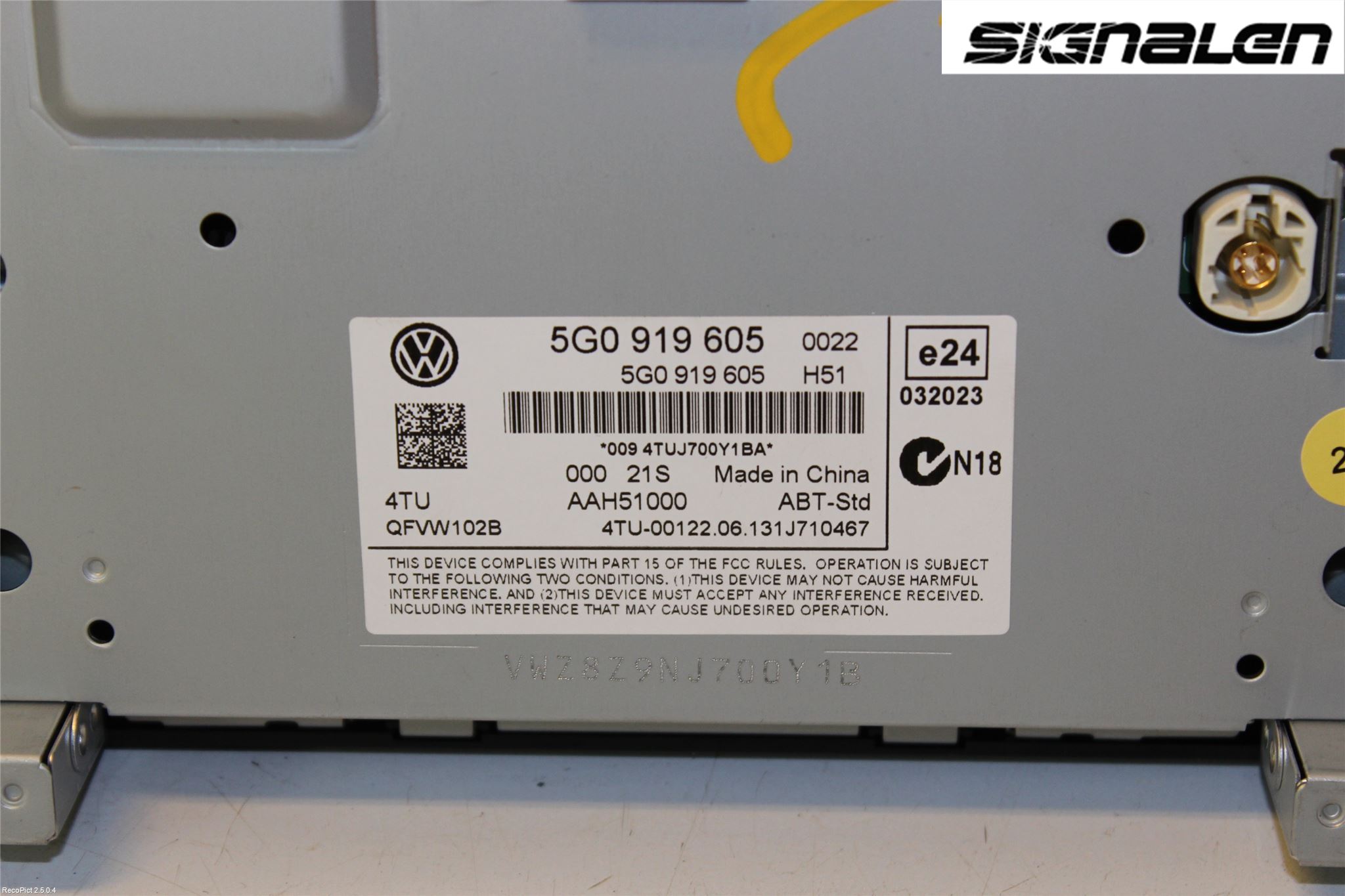 Volkswagen VW GOLF / E-GOLF VII 13-20 Multifunktionsdisplay