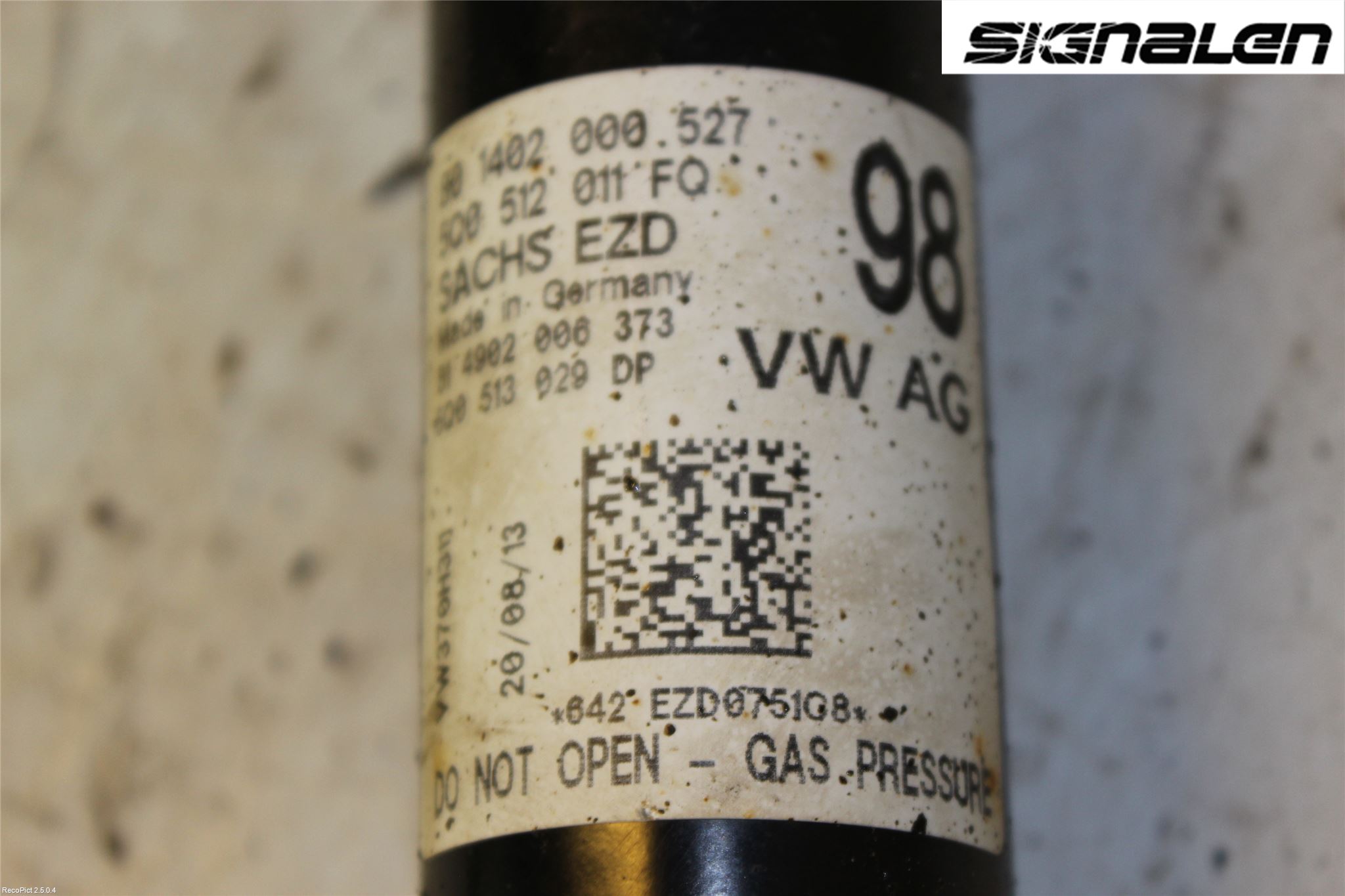 Volkswagen VW GOLF / E-GOLF VII 13-20 Støtdemper Bak