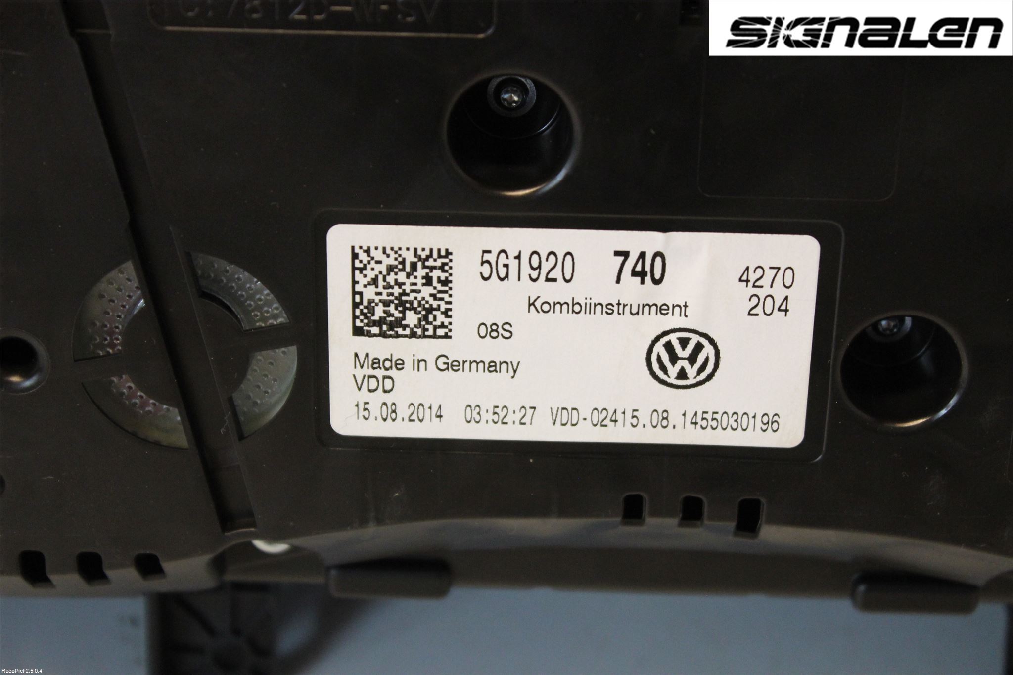 Volkswagen VW GOLF / E-GOLF VII 13-20 Instr Kombinert