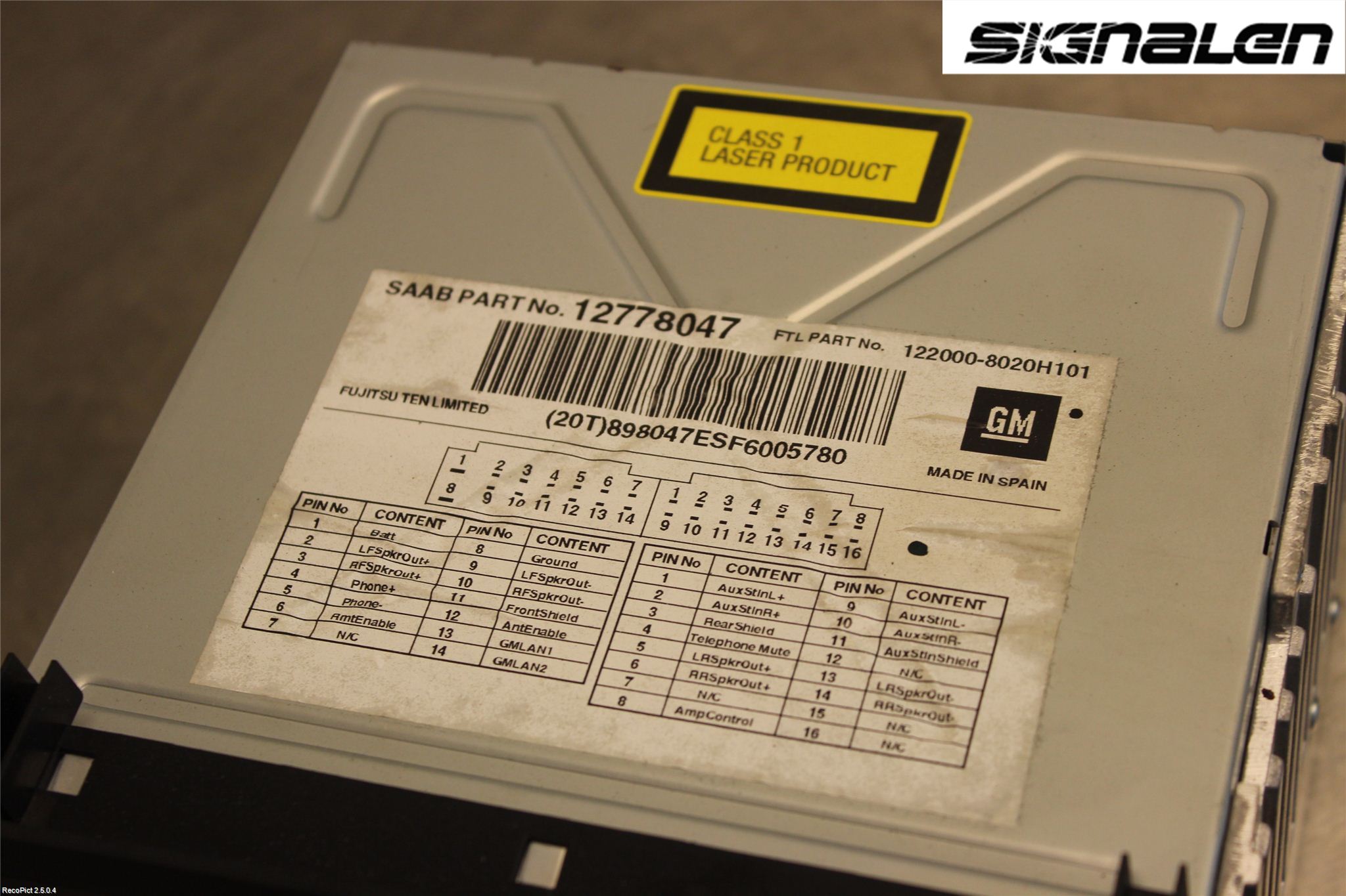 Saab 9-5     06-10 Stereo Radio