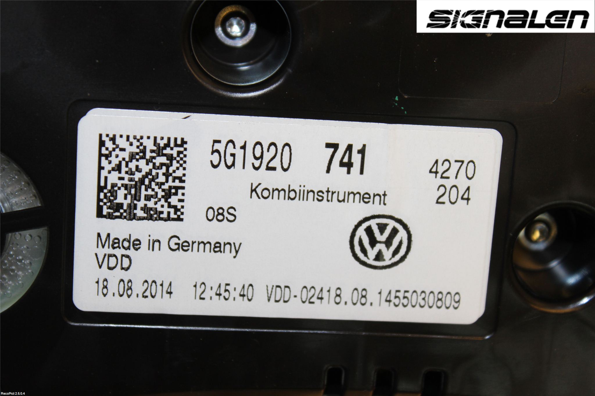 Volkswagen VW GOLF / E-GOLF VII 13-20 Instr Kombinert