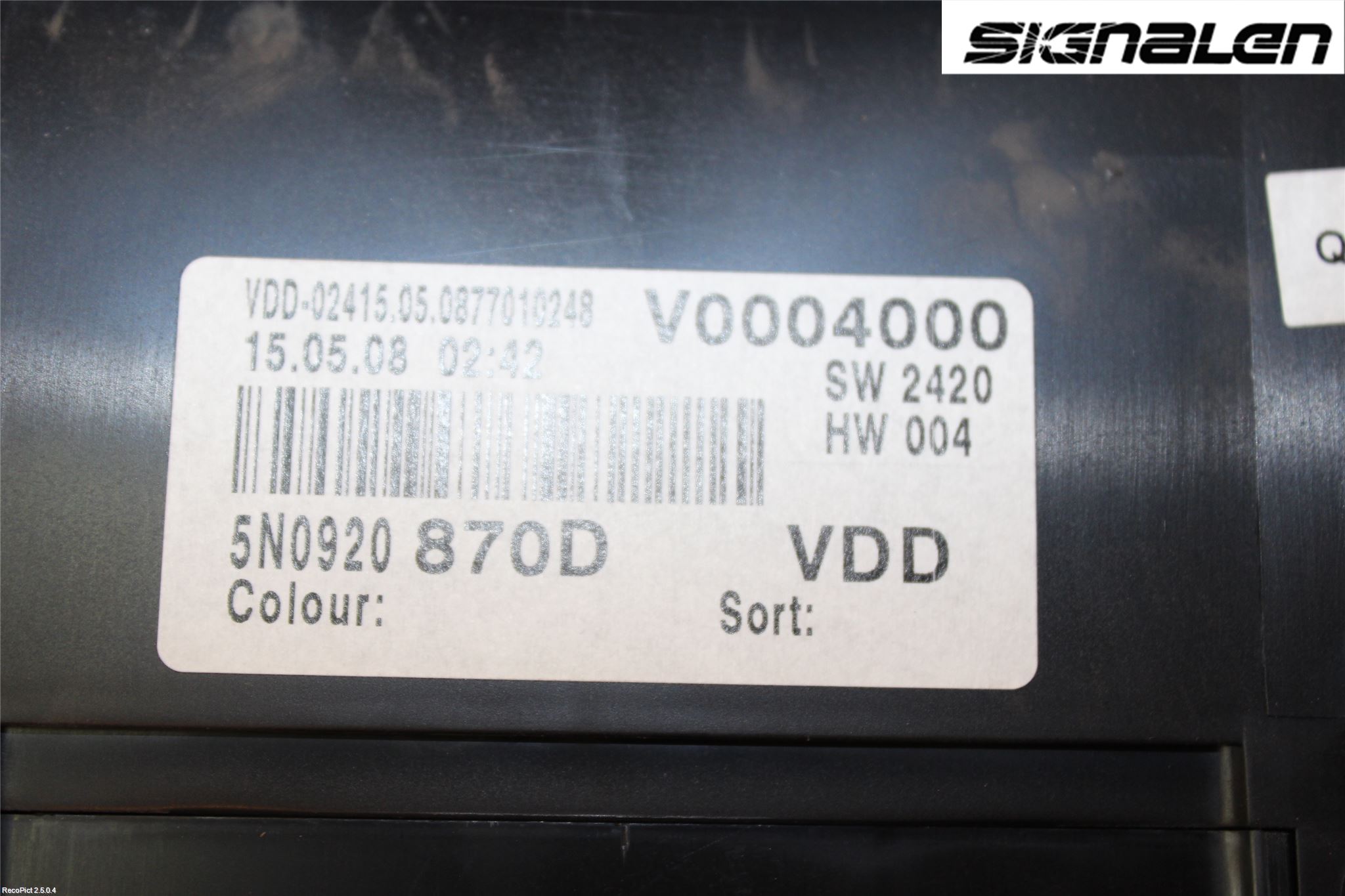 Volkswagen VW TIGUAN 07-16 Instr Kombinert
