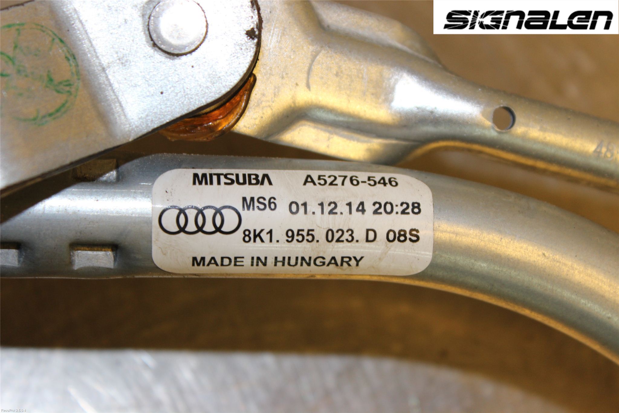 Audi A4 12-15 Viskeroverføring Frontrute