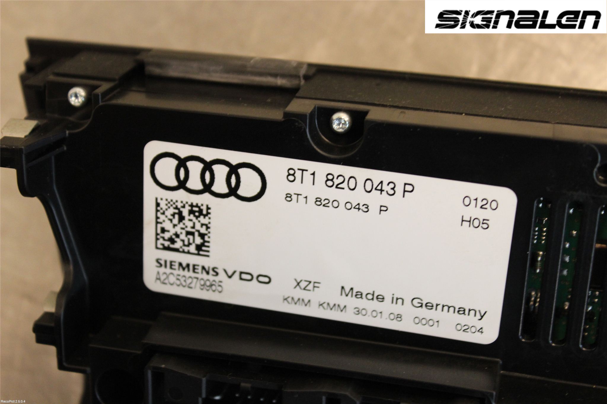 Audi A4/S4 08-11 Varme Ac Betjening-Display