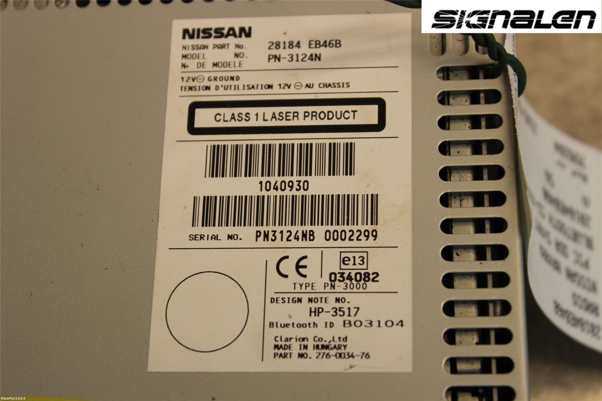 Nissan NAVARA 05-16 Stereo Radio