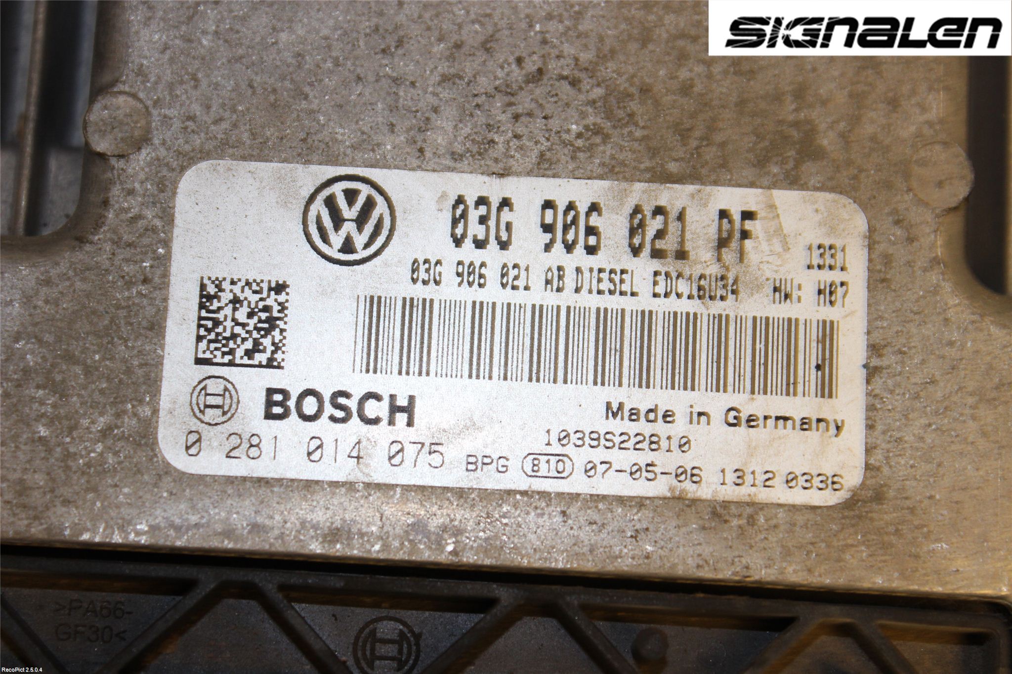 Volkswagen VW CADDY      04-10 Styreenhet Innsprøytning