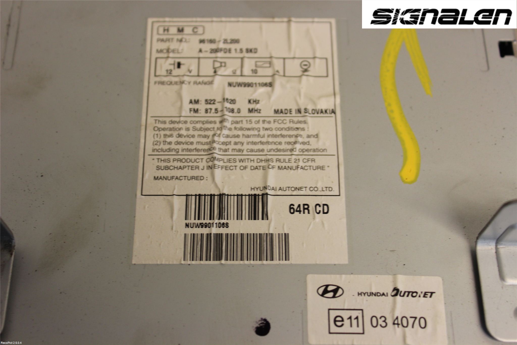 Hyundai i30 FD 07-12 Stereo Radio