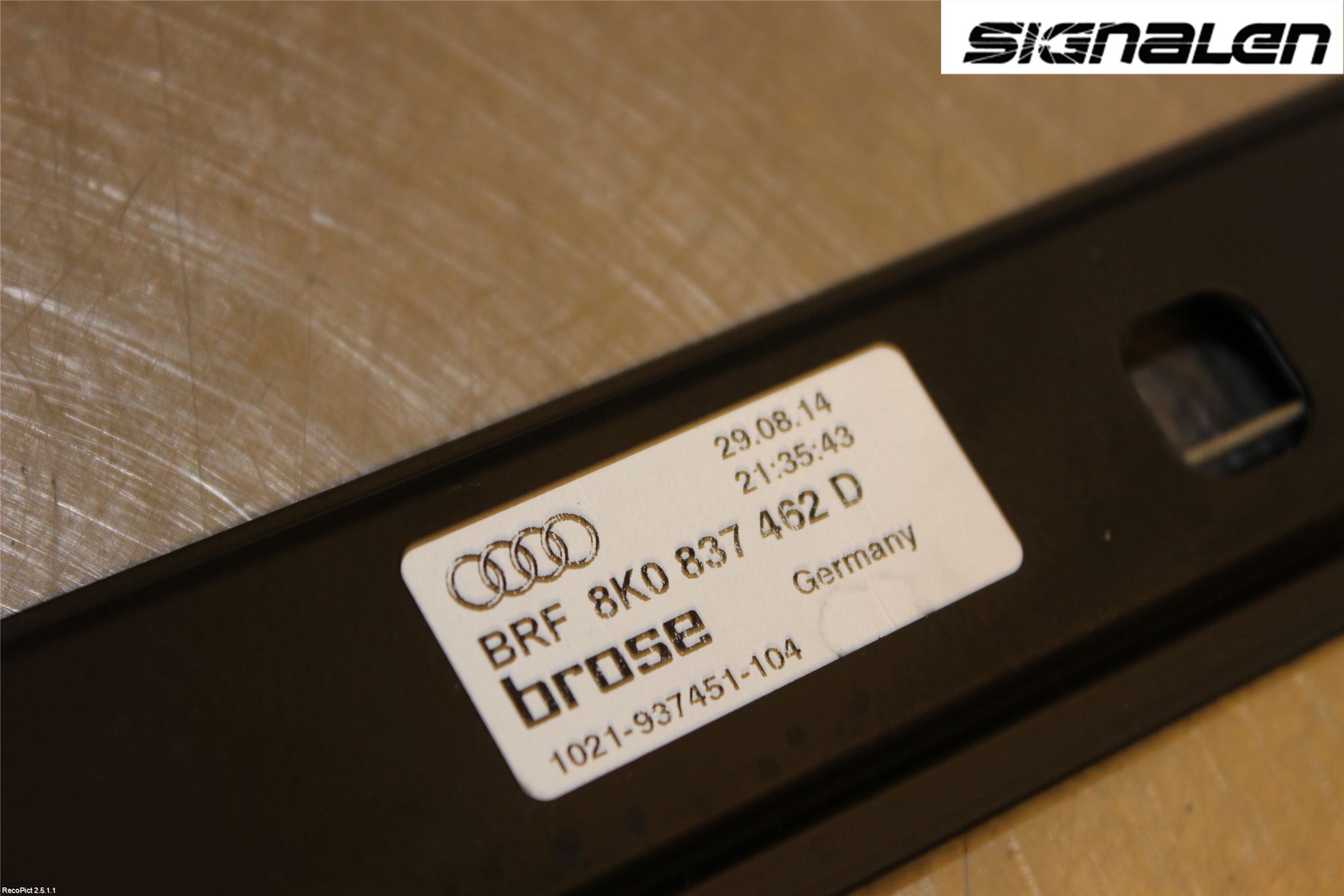 Audi A4 12-15 Vindusheis
