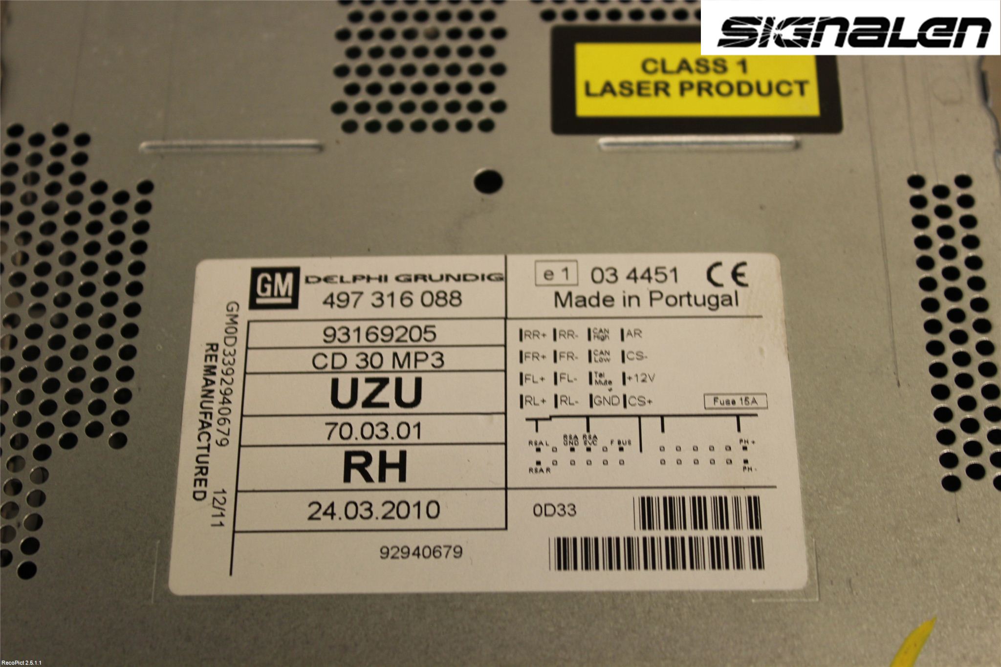Opel CORSA D 07-14 Stereo Radio
