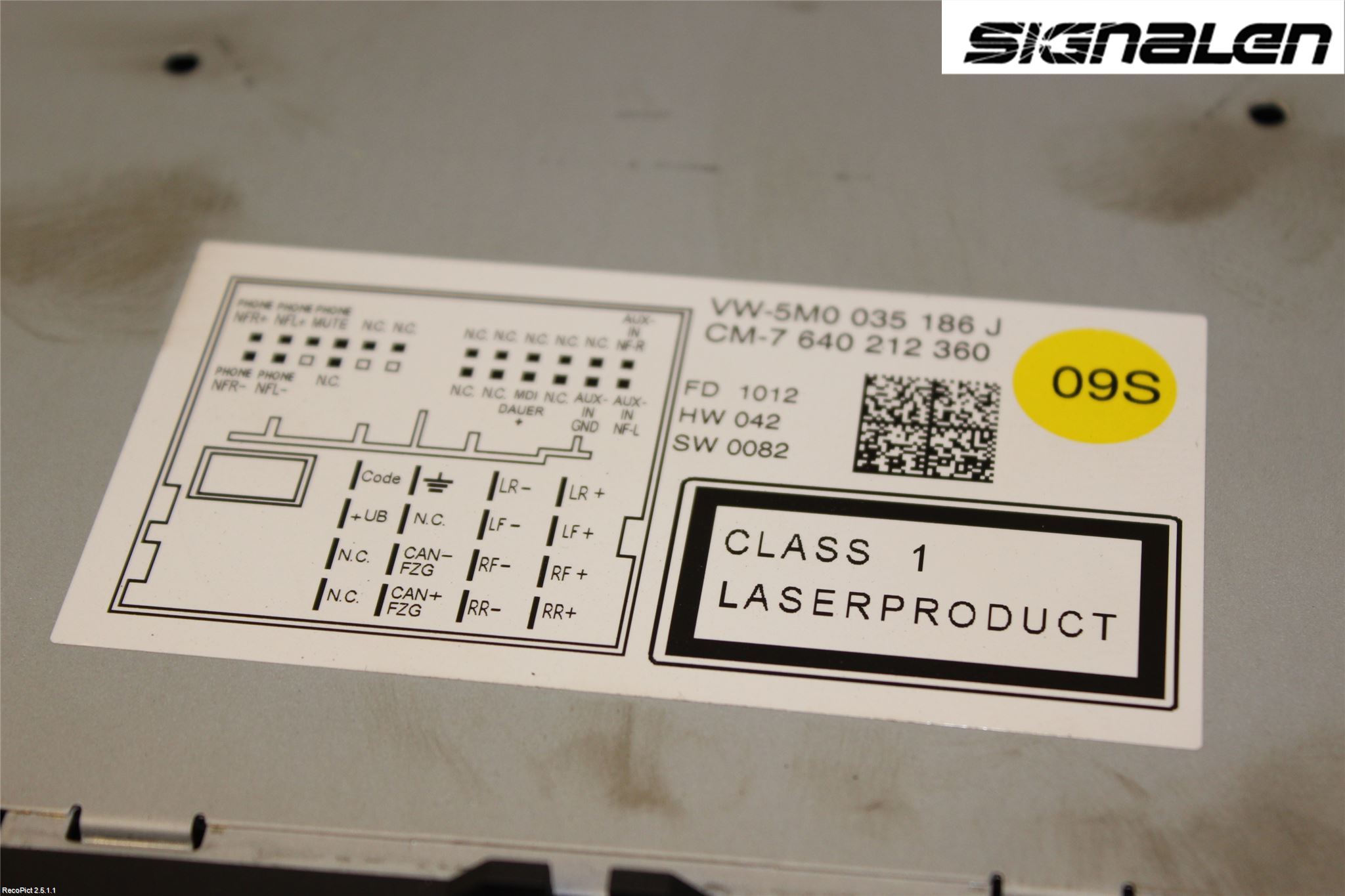 Volkswagen VW POLO 10-17 Stereo Radio