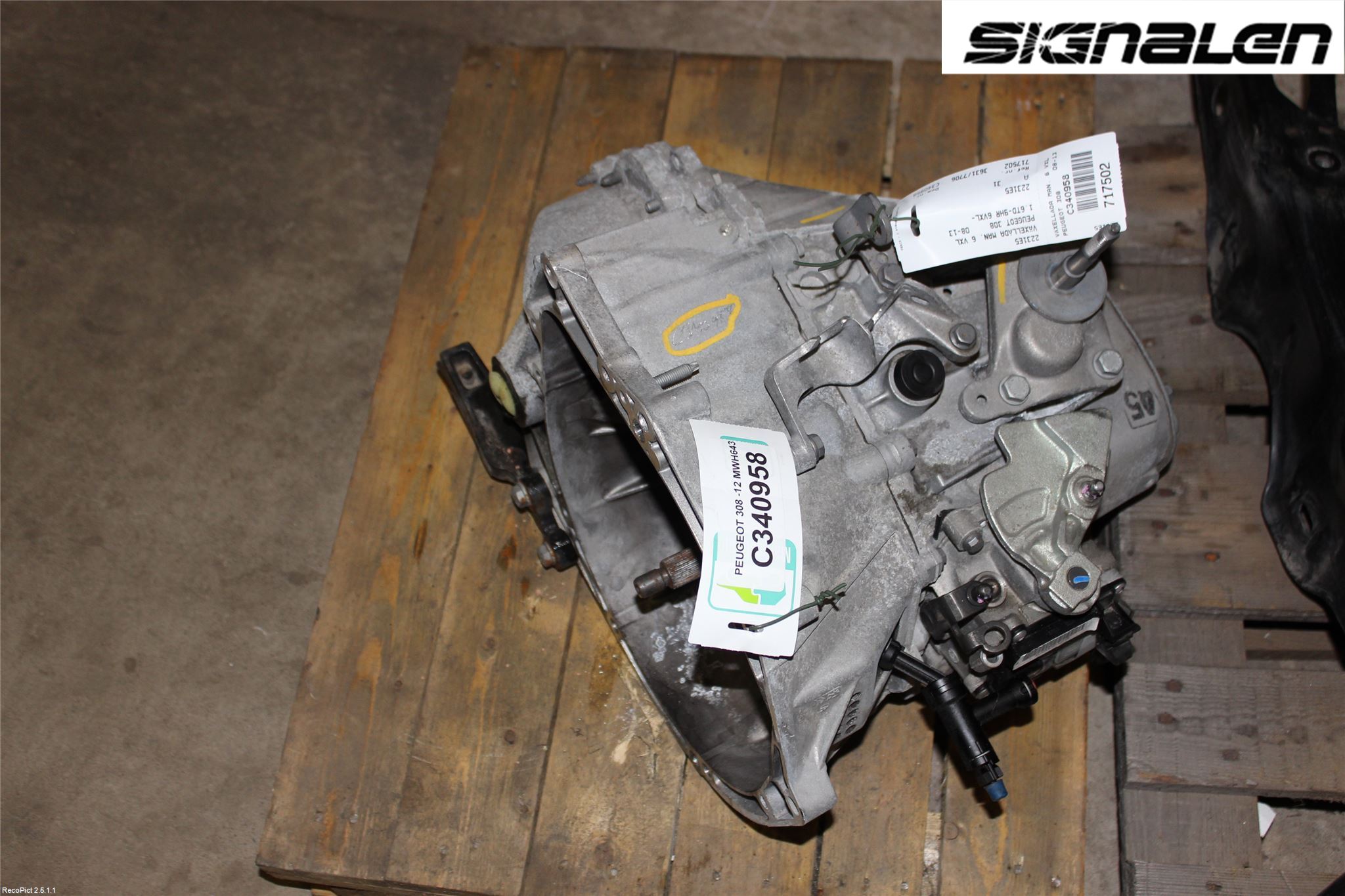 Peugeot 308 08-13 Gearkasse 6 Trinn