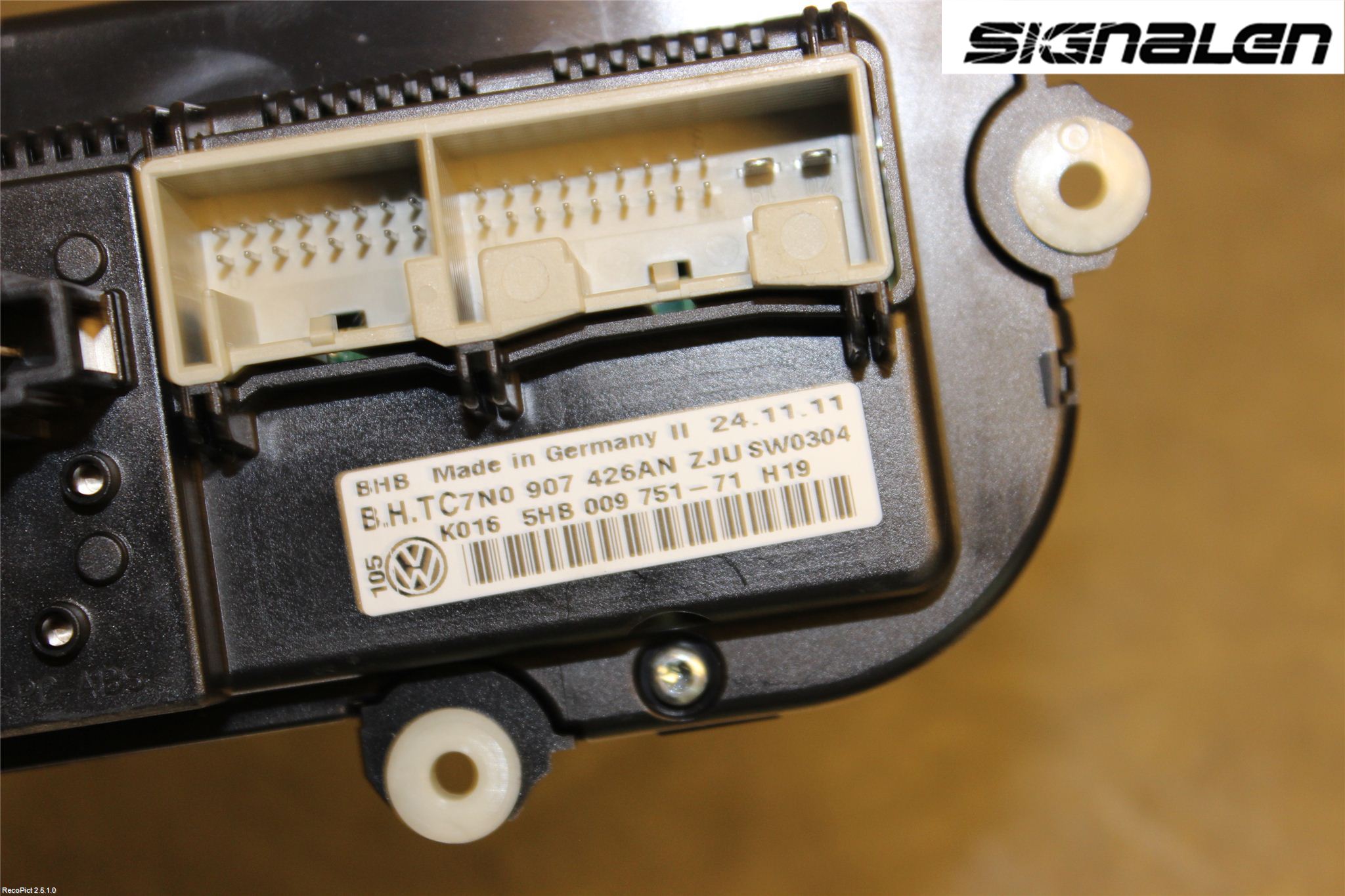 Volkswagen VW GOLF VI 09-13 Varme Ac Betjening-Display