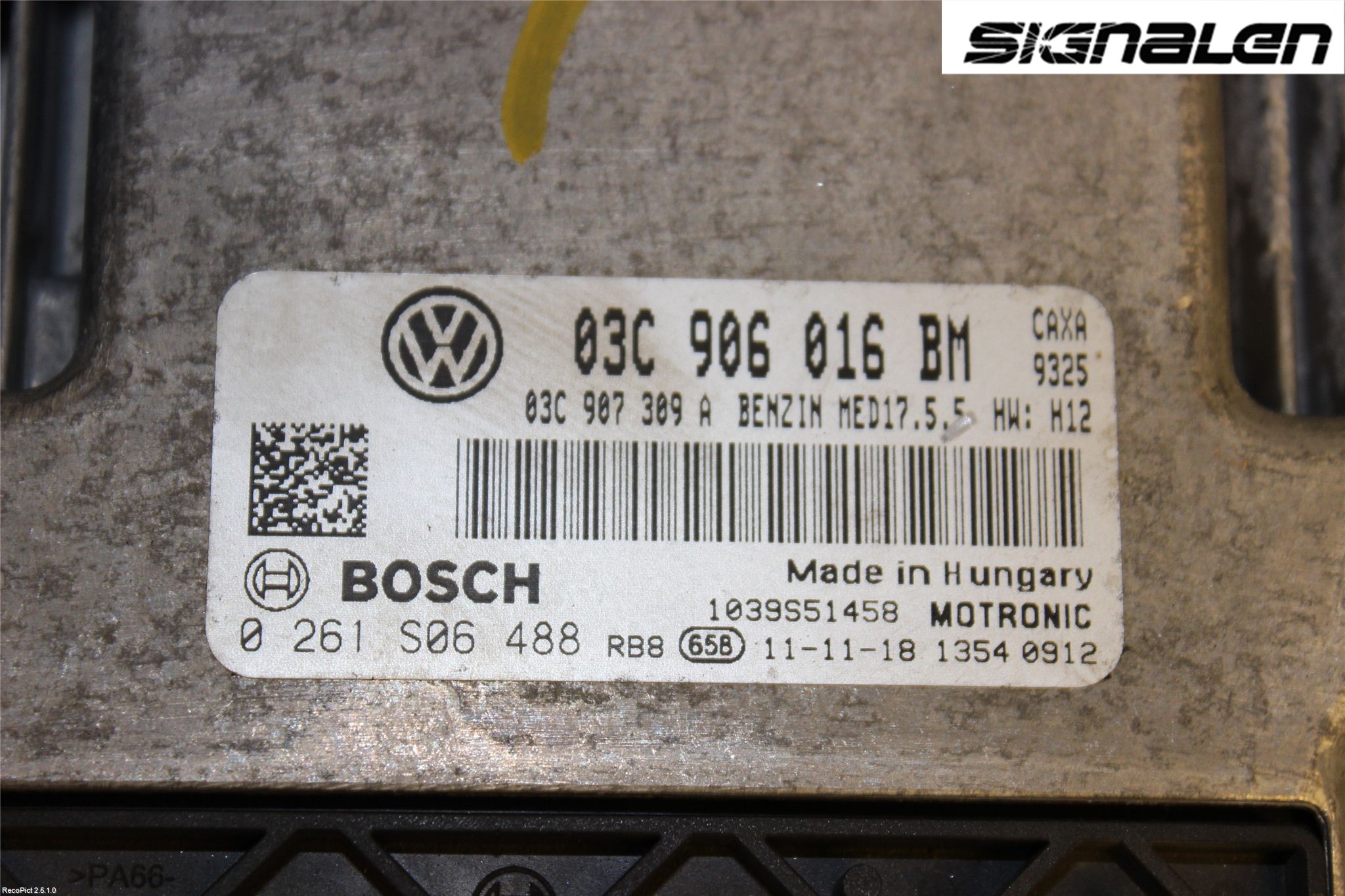 Volkswagen VW GOLF VI 09-13 Styreenhet Innsprøytning