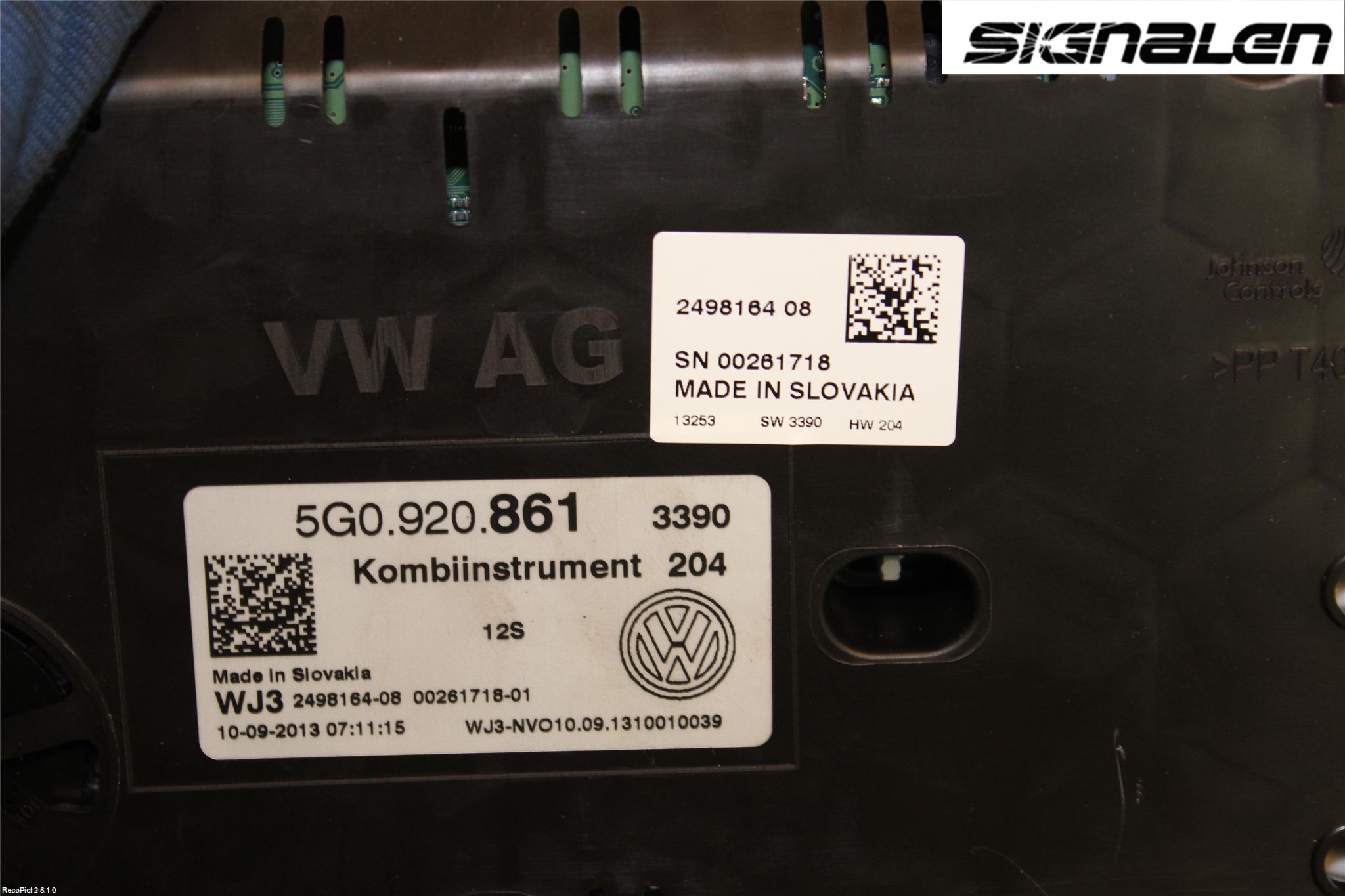 Volkswagen VW GOLF / E-GOLF VII 13-20 Instr Kombinert
