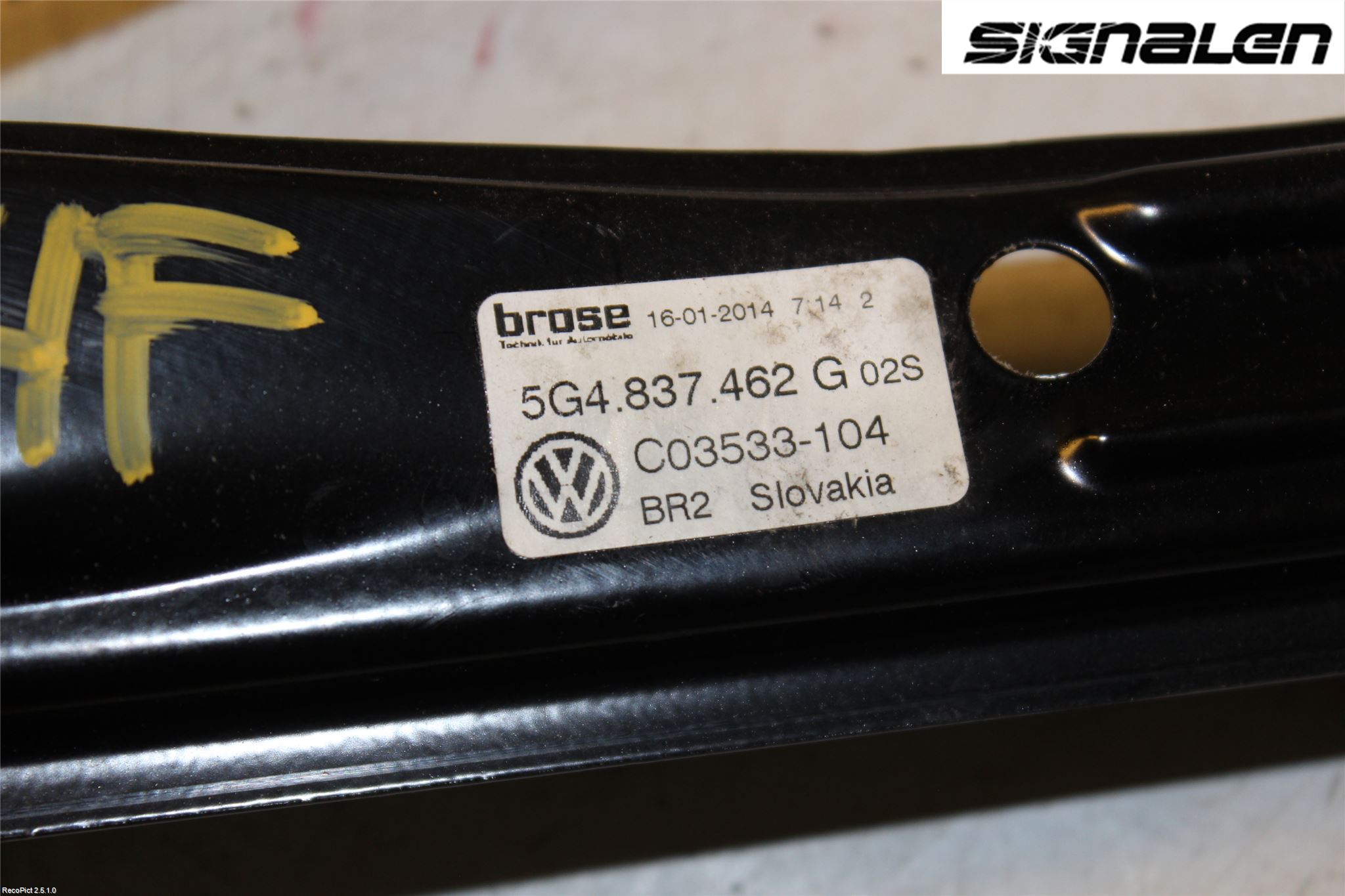 Volkswagen VW GOLF / E-GOLF VII 13-20 Vindusheis