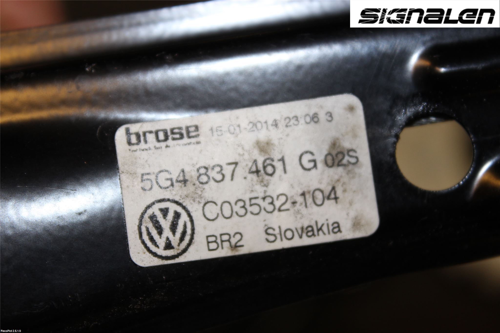 Volkswagen VW GOLF / E-GOLF VII 13-20 Vindusheis