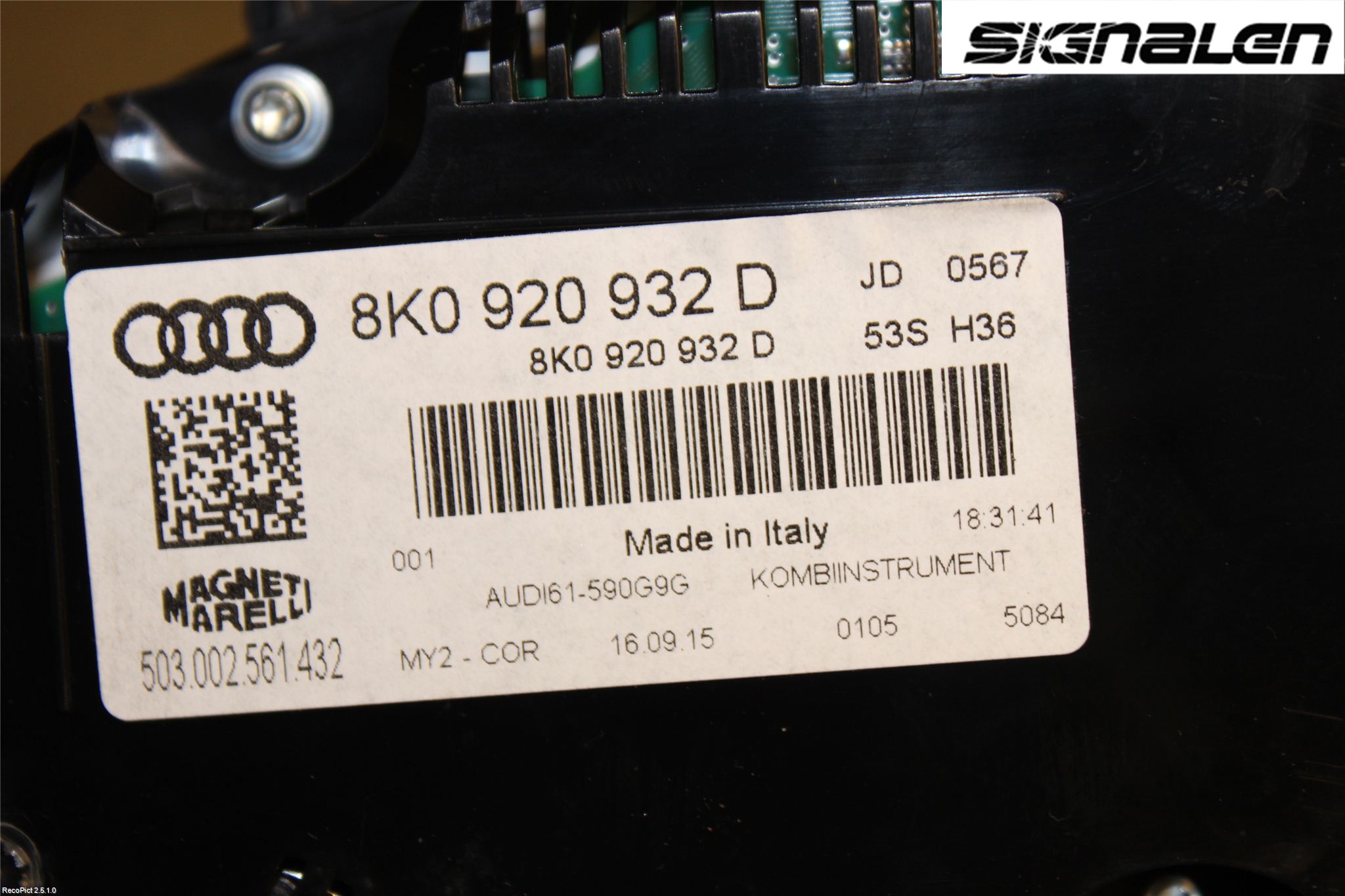 Audi A4 12-15 Instr Kombinert