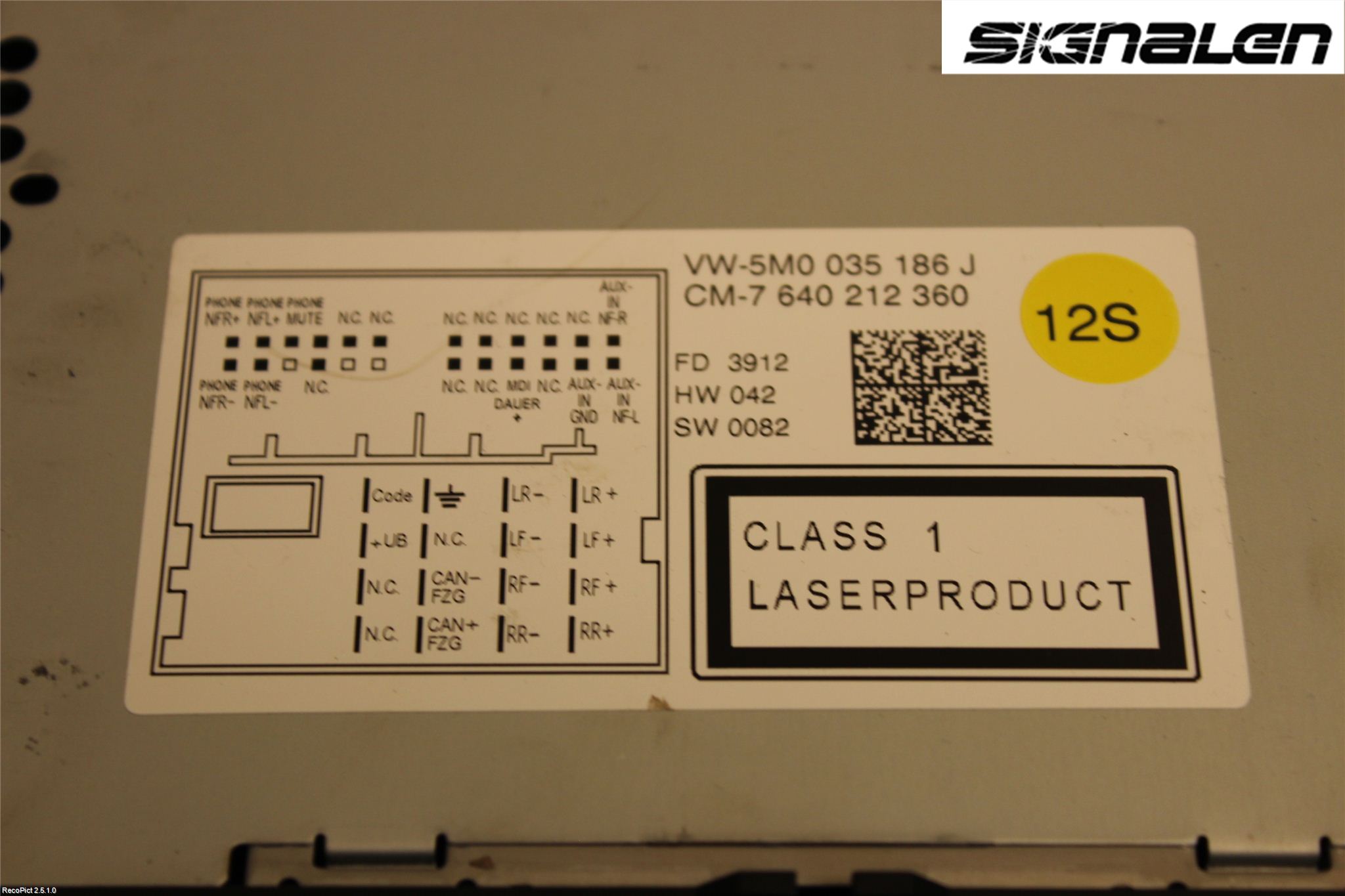 Volkswagen VW POLO 10-17 Stereo Radio