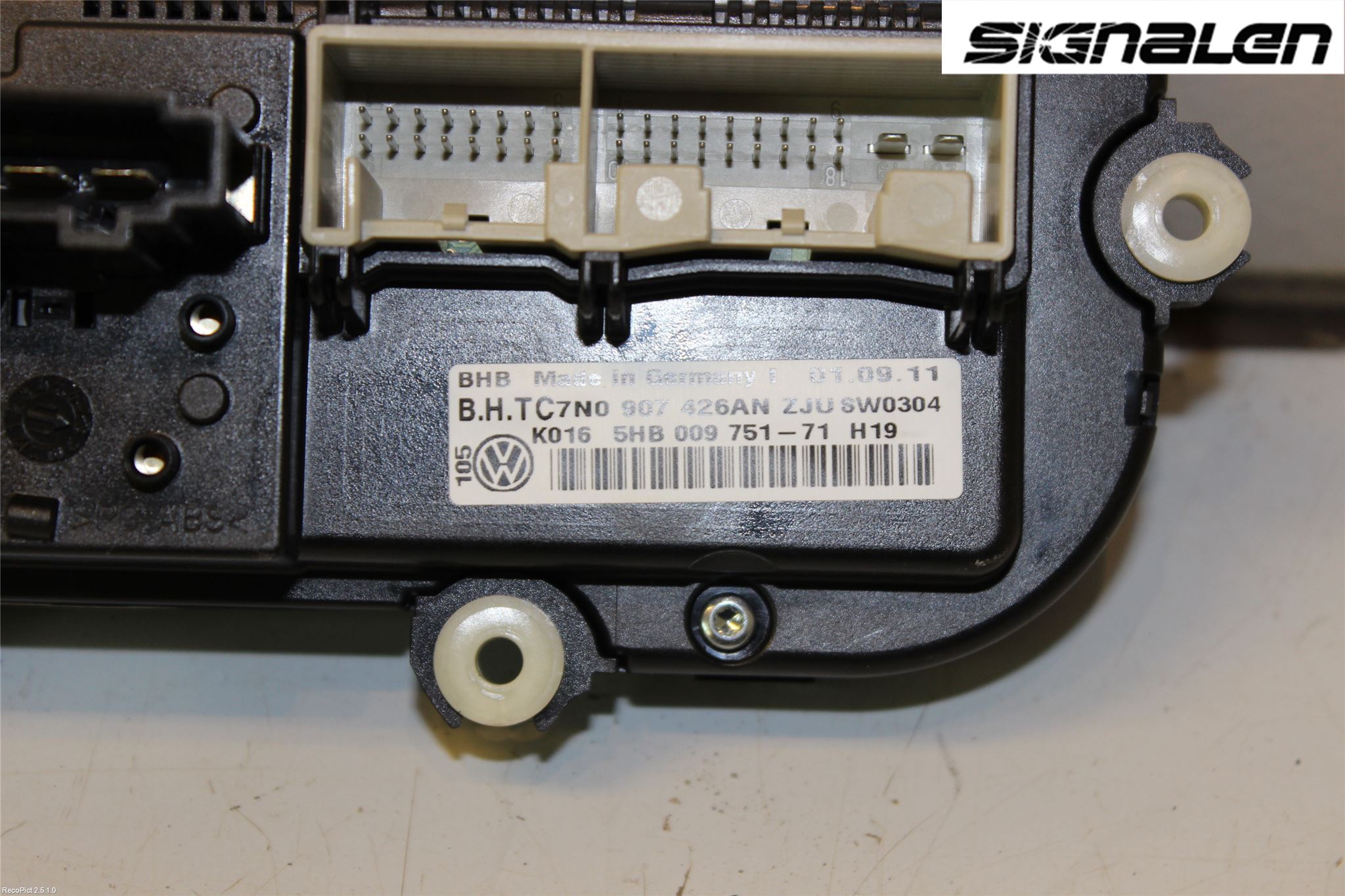 Volkswagen VW CADDY 11-15 Varme Ac Betjening-Display
