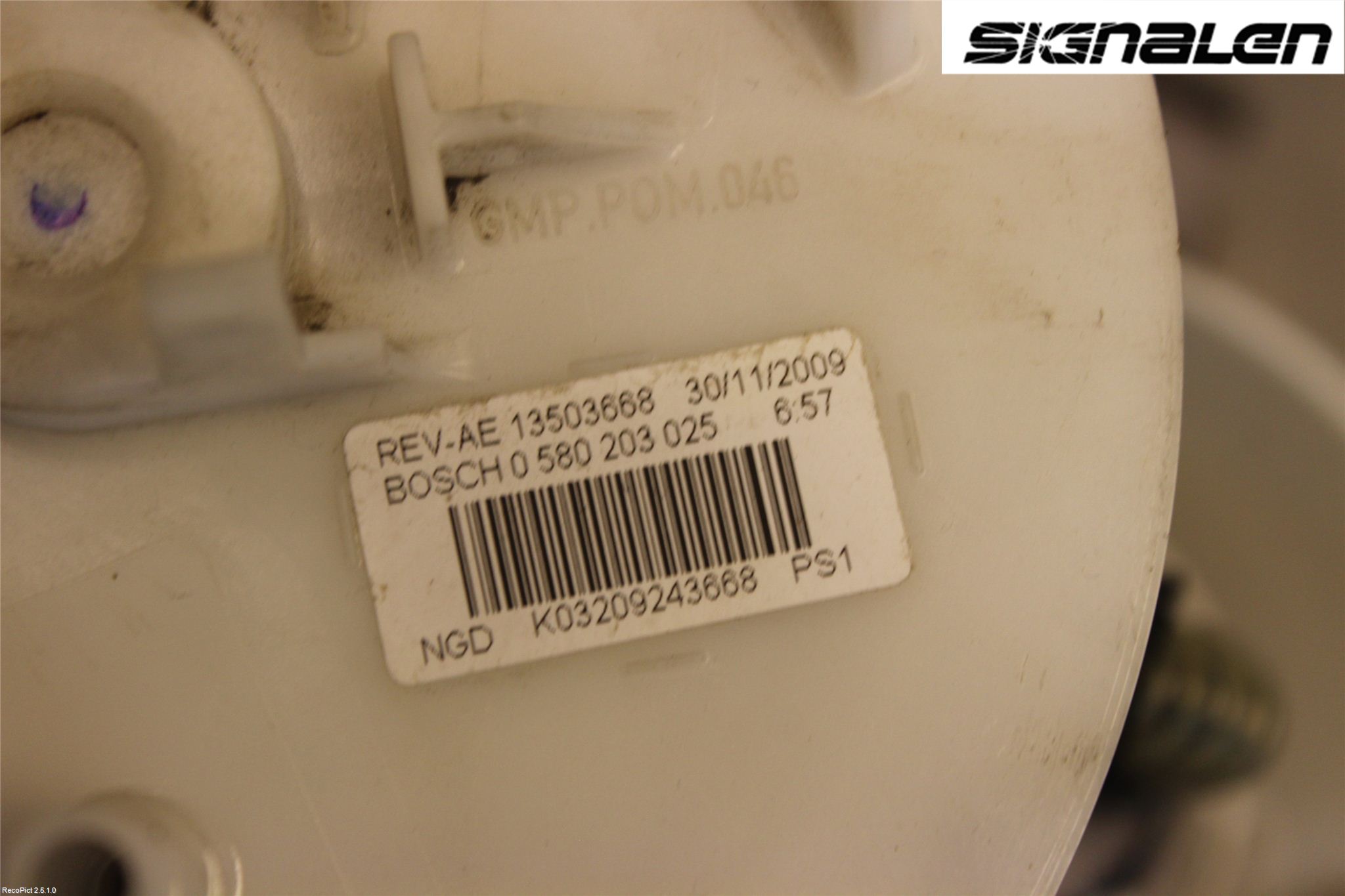GM CHEVROLET CRUZE Drivstoffpumpe Fødepumpe El