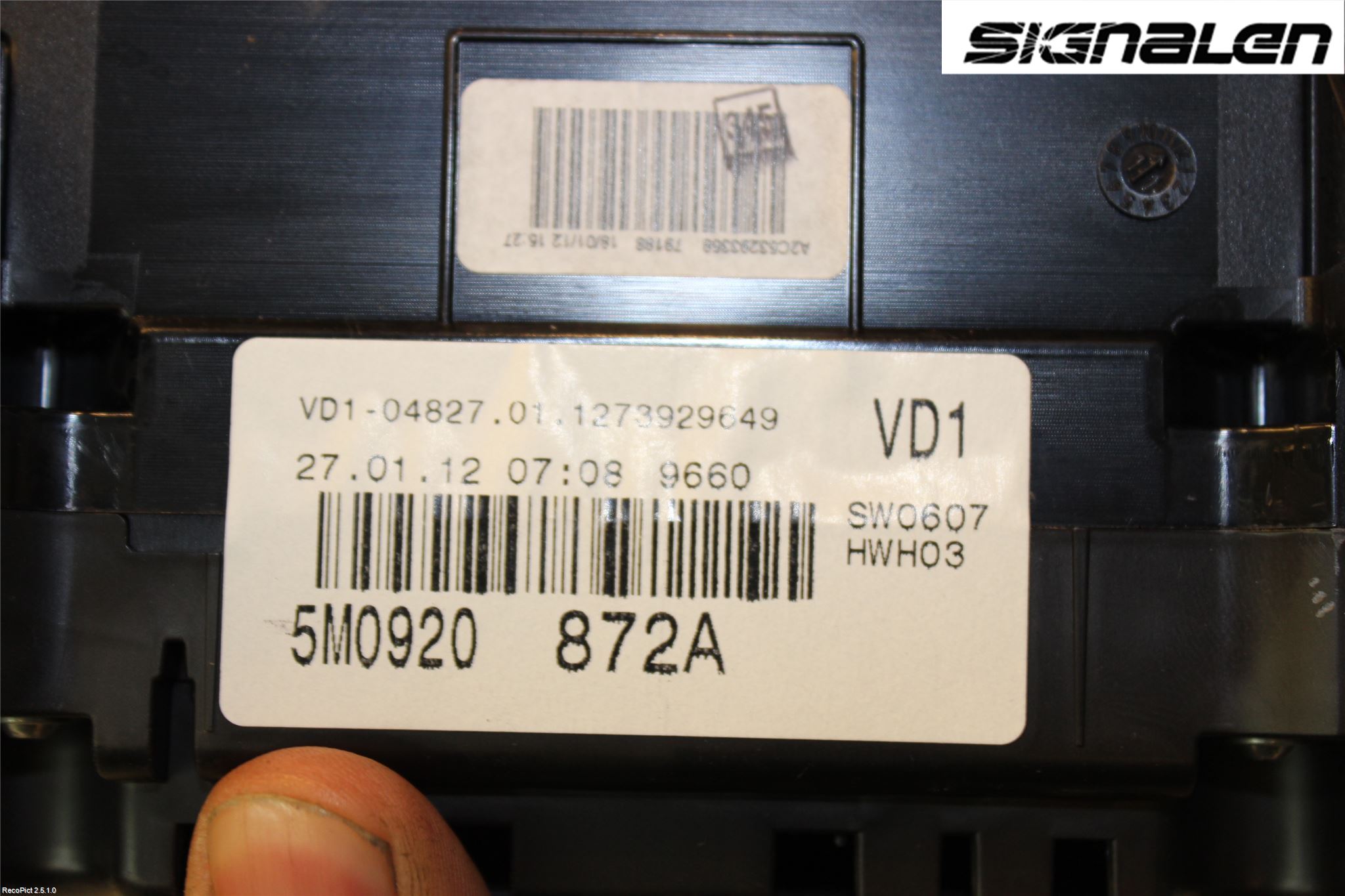 Volkswagen VW GOLF PLUS/CROSS GOLF 04-14 Instr Kombinert