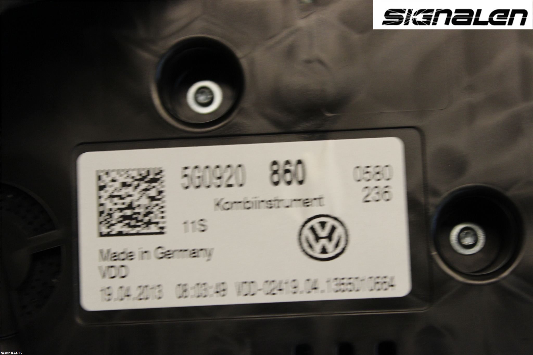 Volkswagen VW GOLF / E-GOLF VII 13-20 Instr Kombinert