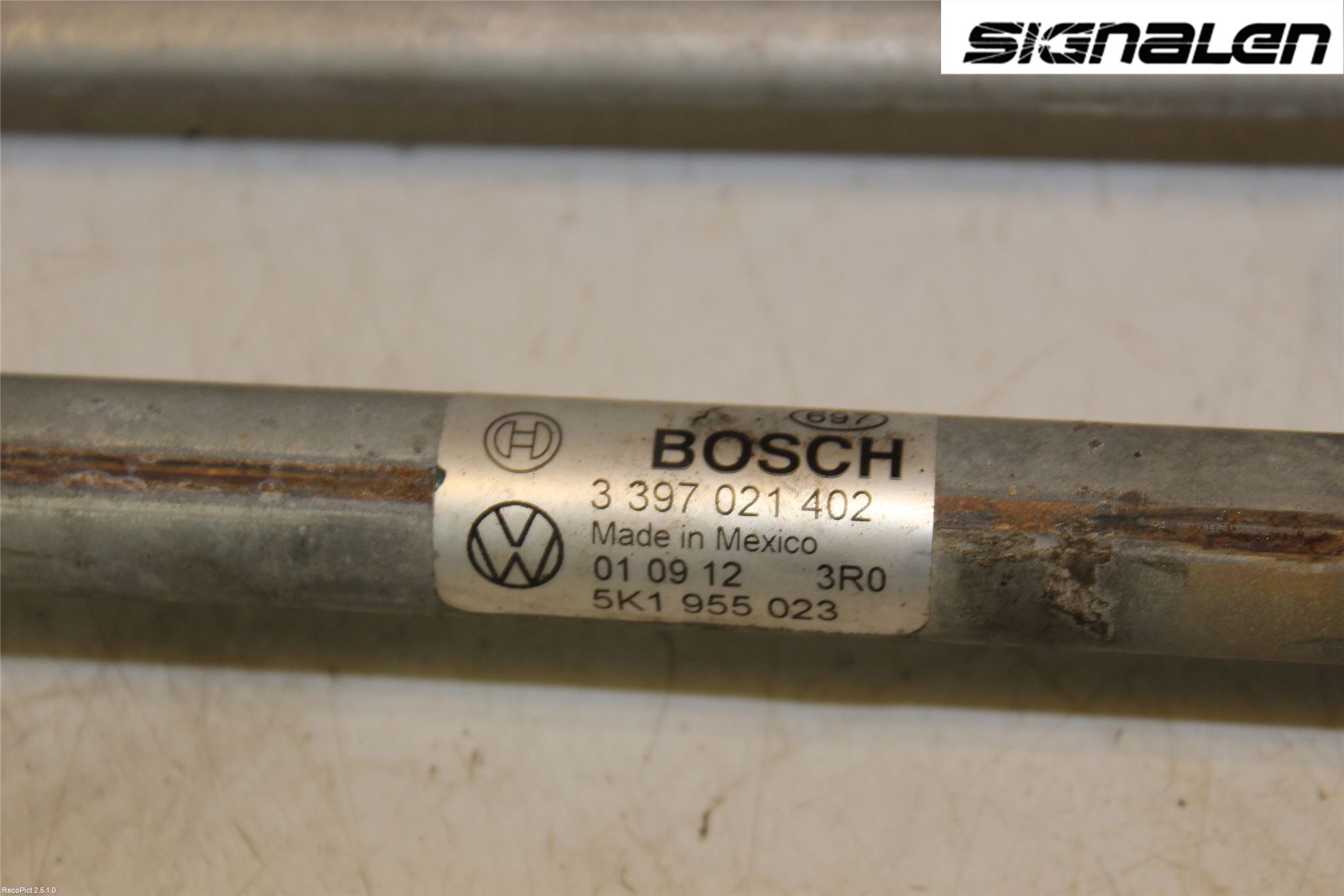 Volkswagen VW GOLF VI 09-13 Viskeroverføring Frontrute